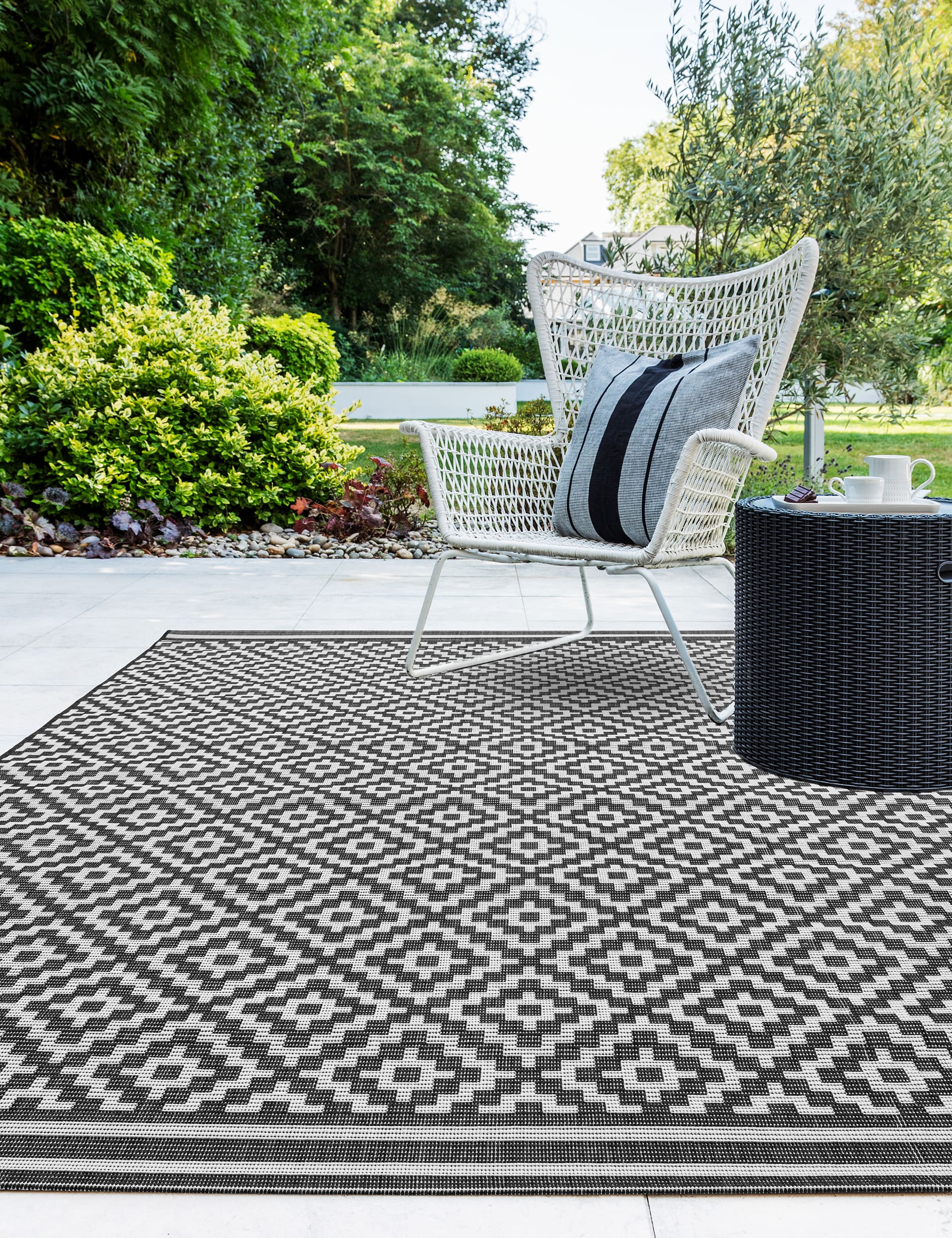 Asiatic Patio Rug - L - Black, Black