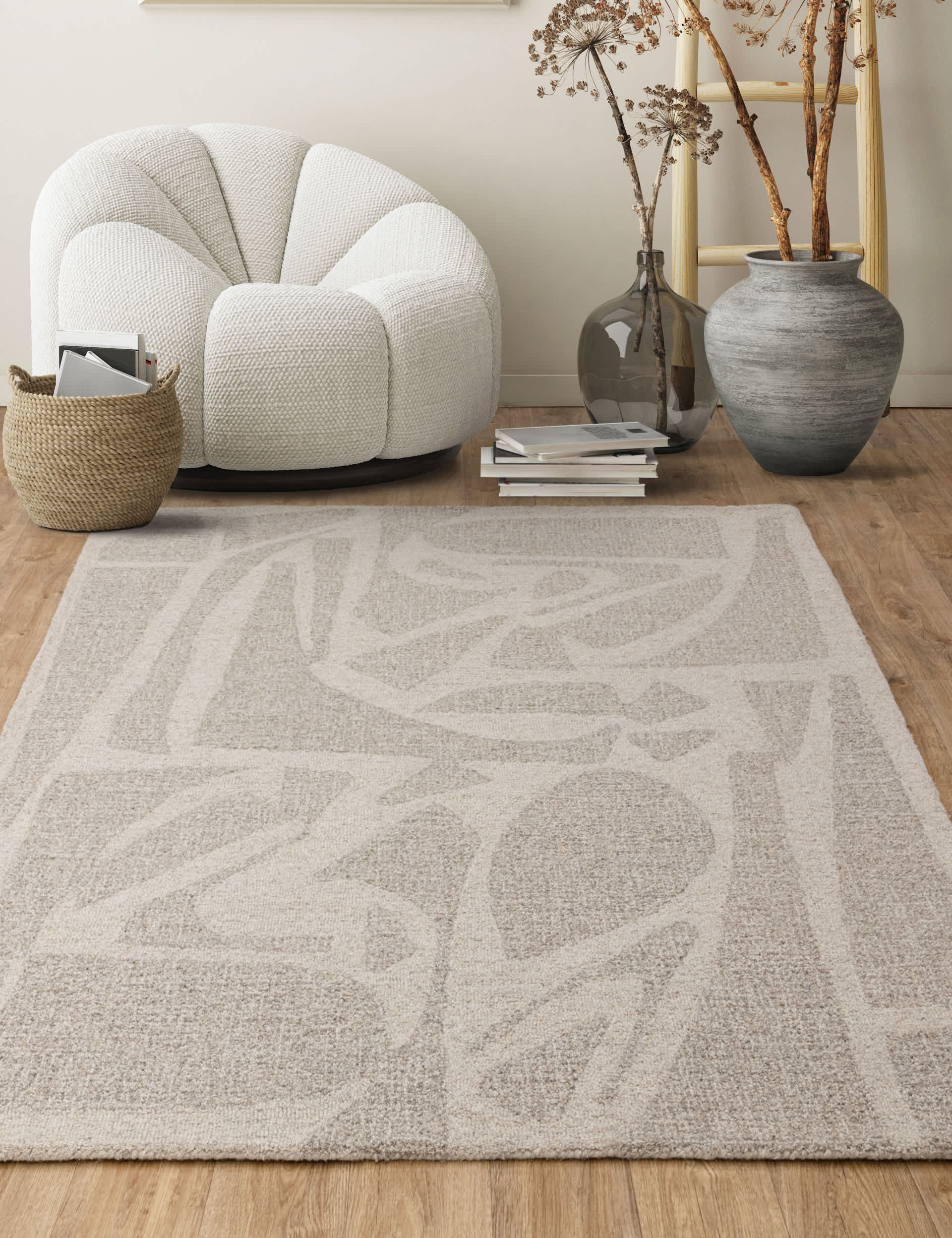 Asiatic Loxley Rug - M - Ivory, Grey,Ivory,Cream