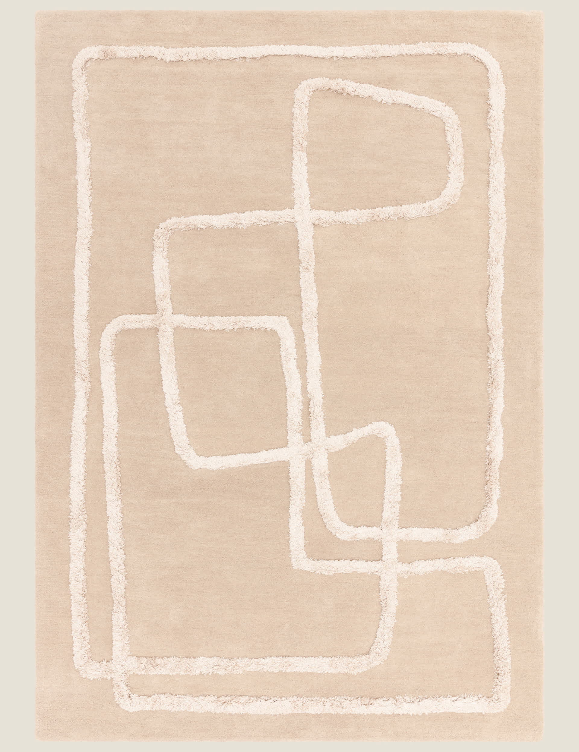 Asiatic Matrix Rug - L - Beige, Beige