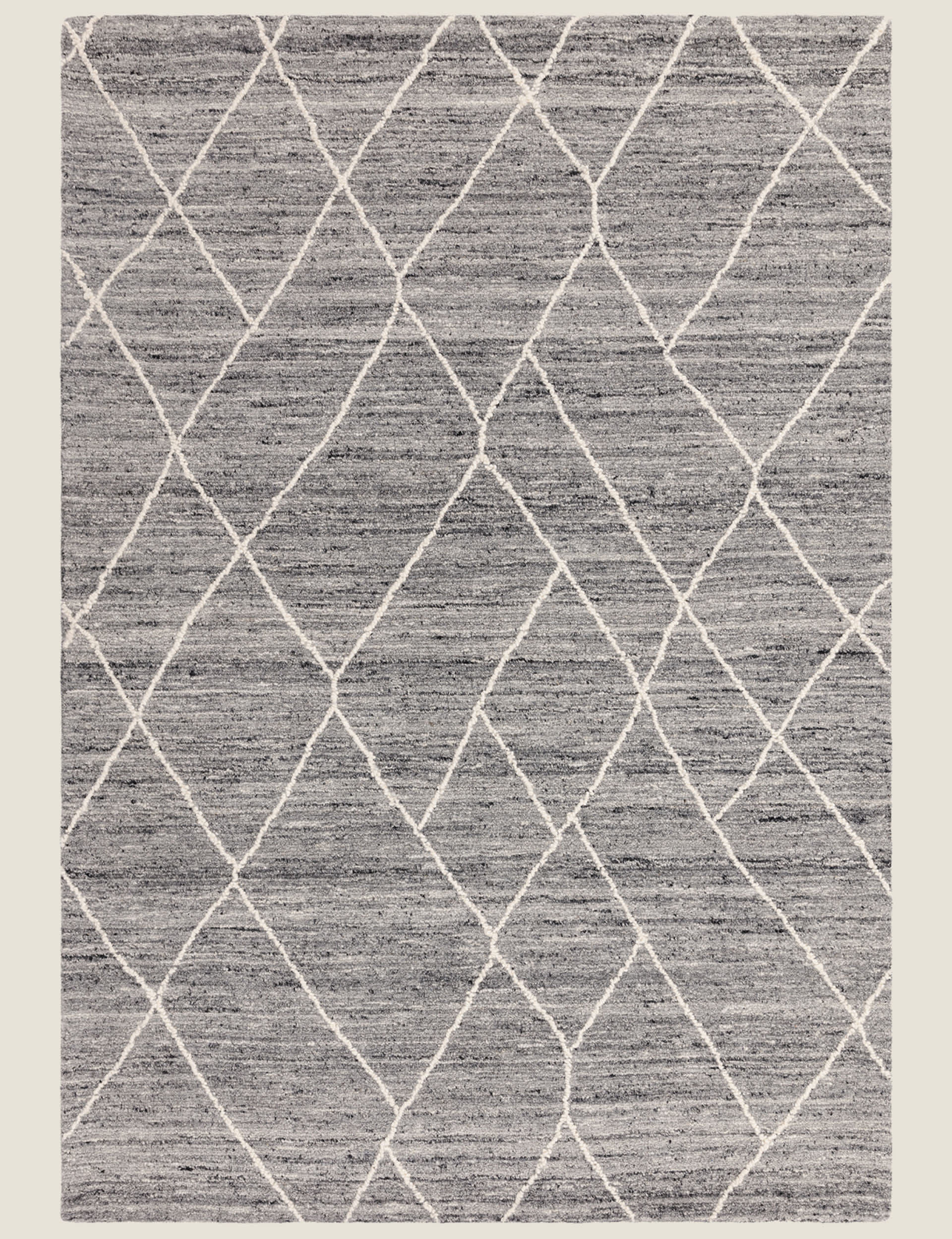 Asiatic Noah Pure Wool Rug - M - Grey, Grey,Beige