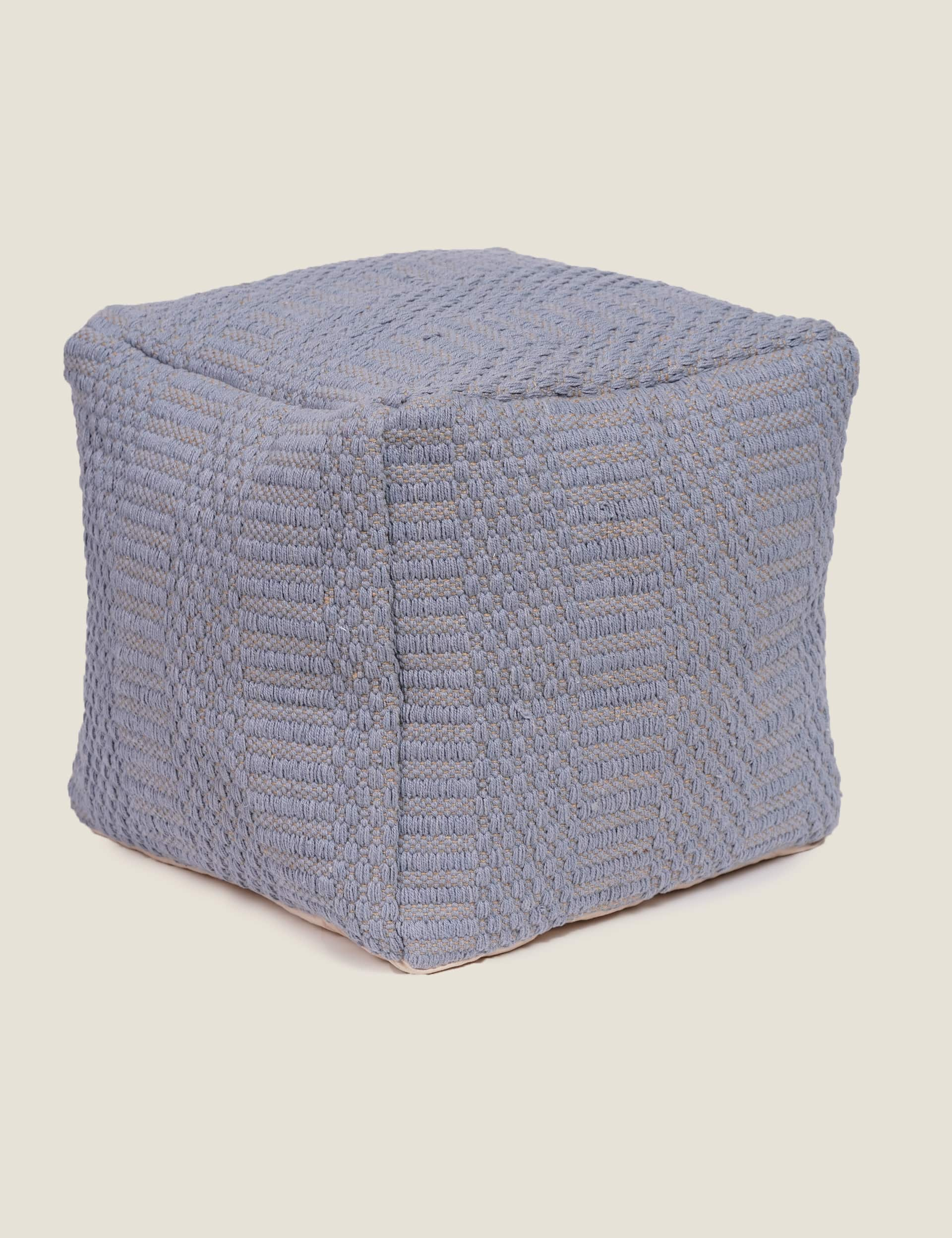 Kaikoo Diamond Pouffe - Grey, Grey