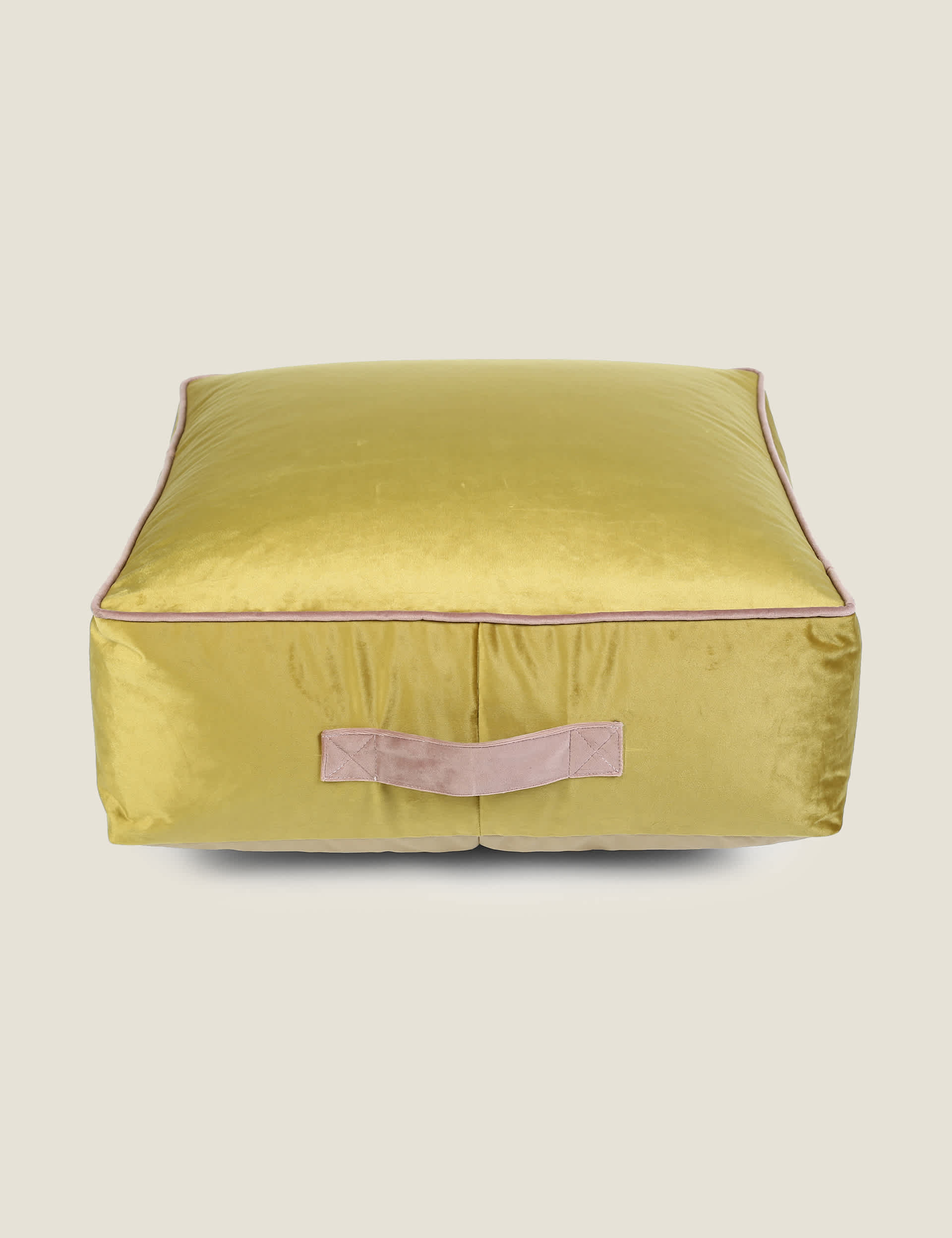 Kaikoo Velvet Pouffe - Gold, Gold