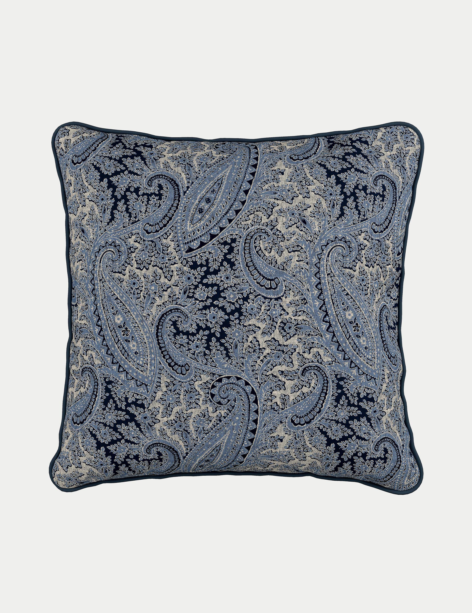 Bedeck Of Belfast Velvet Freya Cushion - Indigo, Indigo