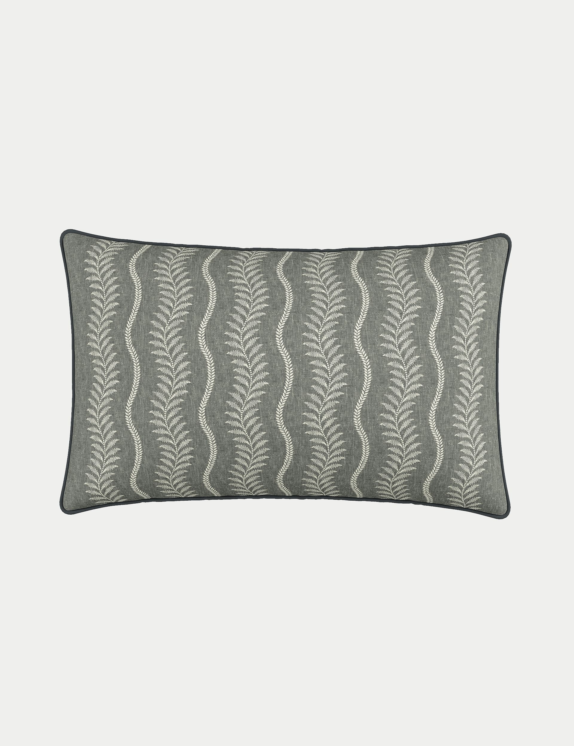 Bedeck Of Belfast Linen Blend Ariane Cushion - Grey Mix, Grey Mix