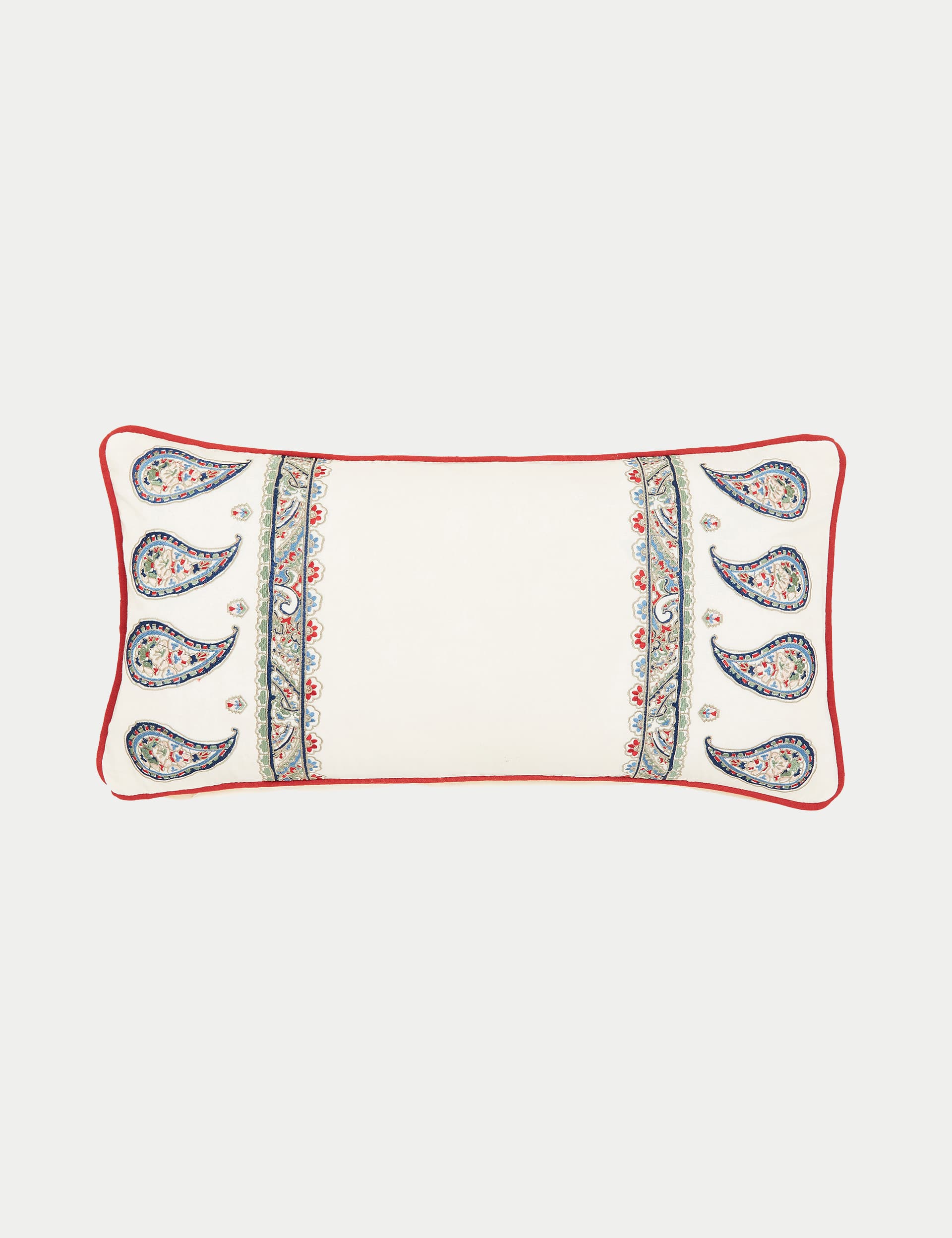 Joules Pure Cotton Tapestry Paisley Cushion - Multi, Multi