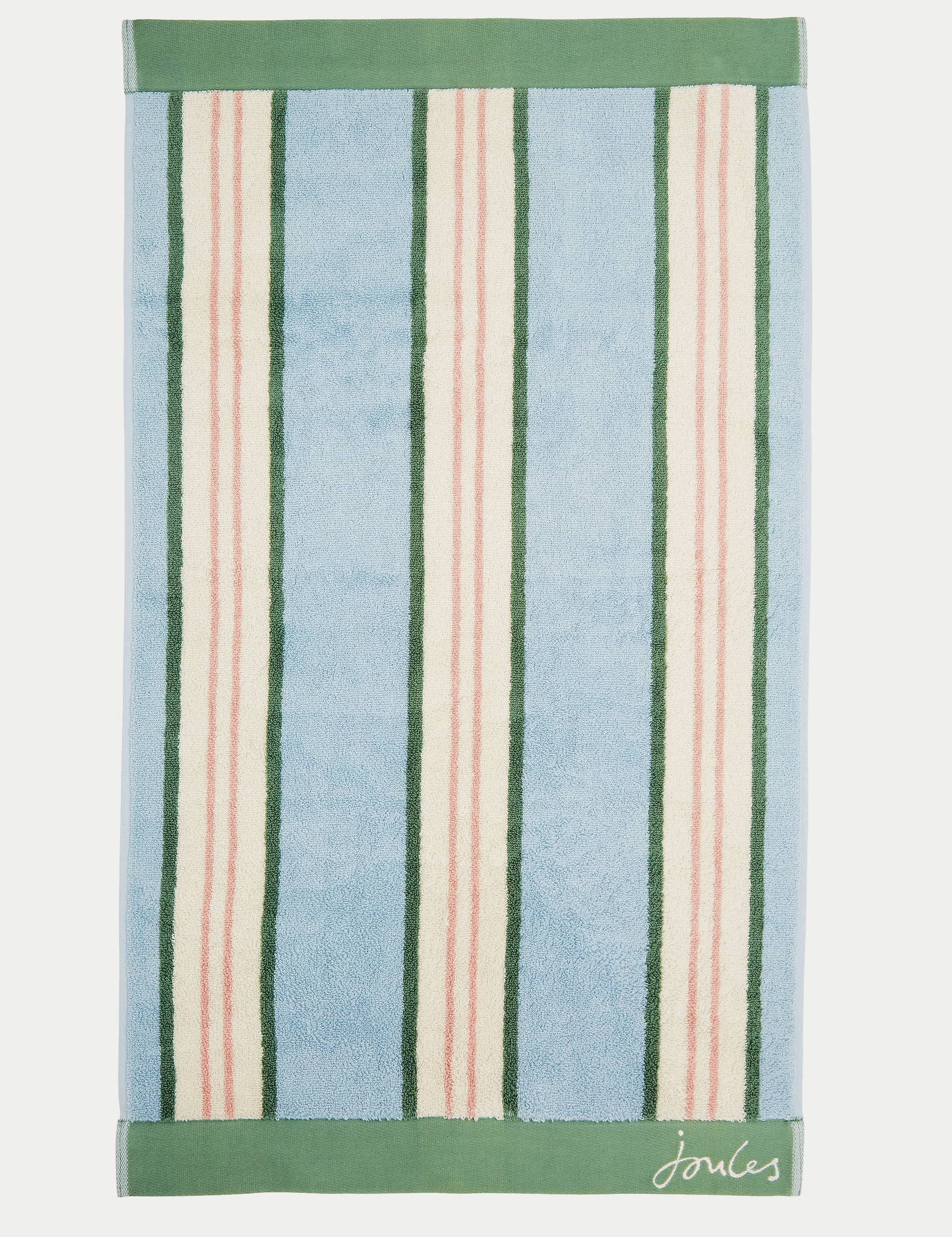 Joules Pure Cotton Juliette Stripe Towel - BATH - Blue, Blue