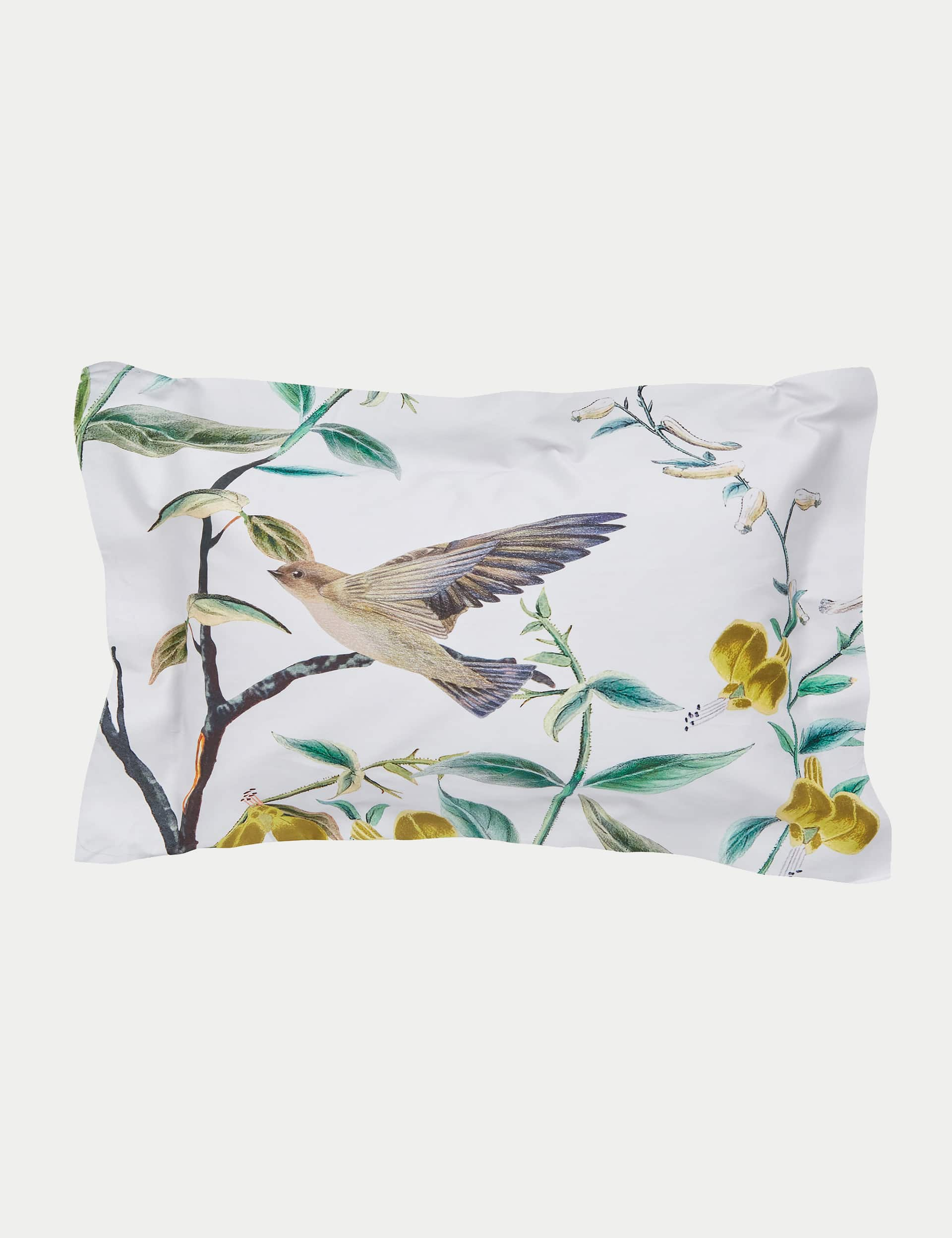 Ted Baker Pure Cotton Botanical Birds Bedding Set - 6FT - Multi, Multi