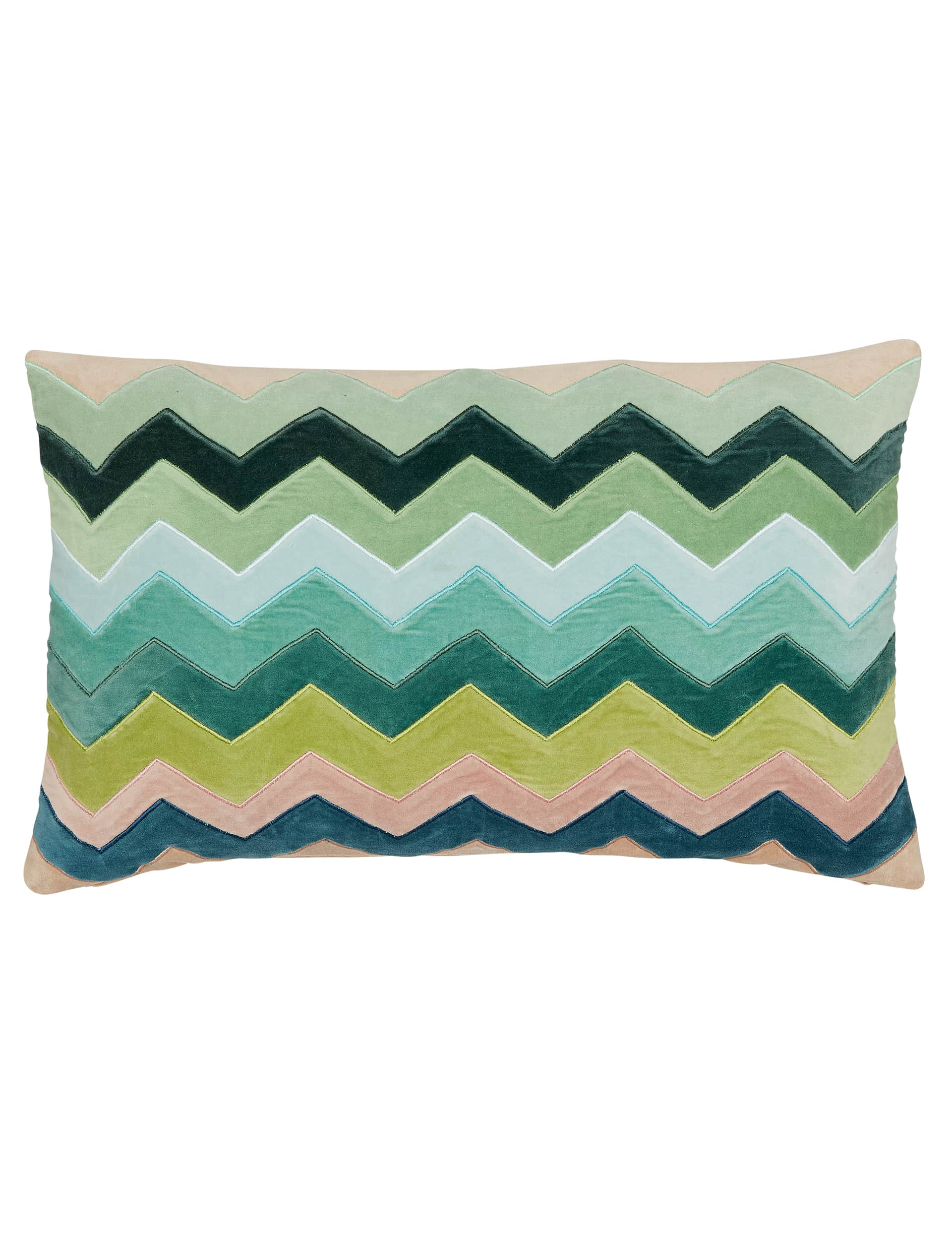 Harlequin Pure Cotton Floreana Large Cushion - Green Mix, Green Mix