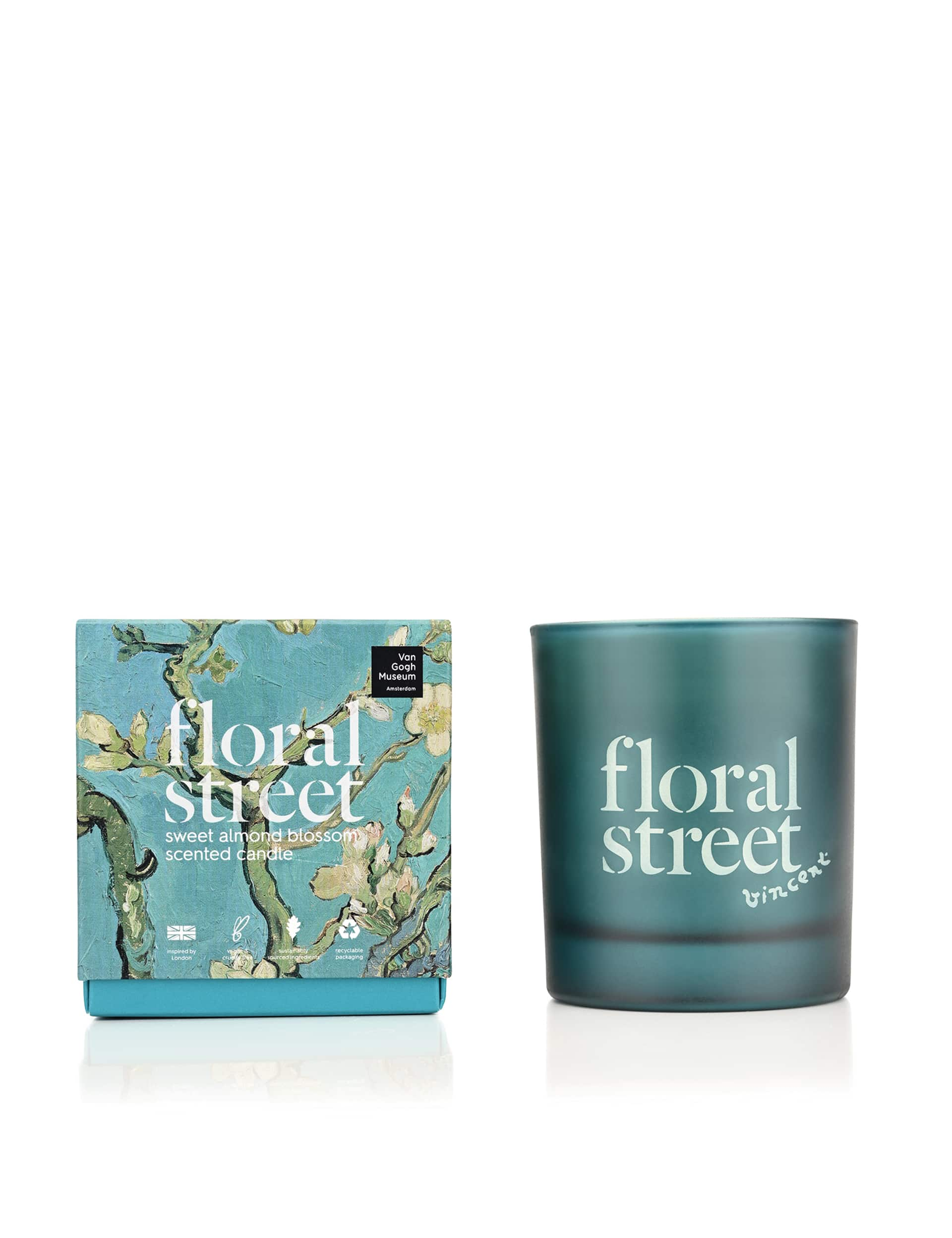 Floral Street Sweet Almond Scented Candle - White, White