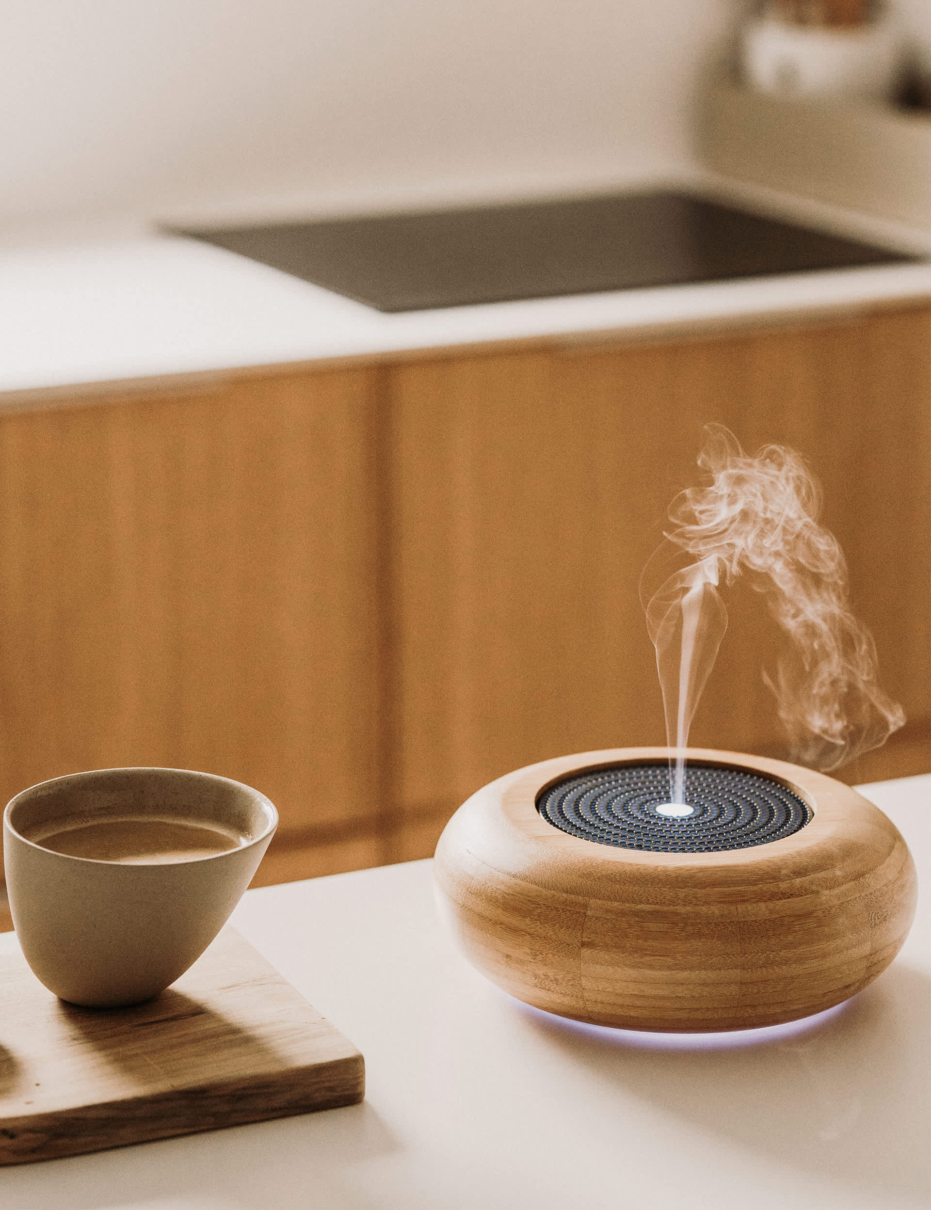 Made By Zen Arran Electric Aroma Diffuser - Bamboo, Bamboo