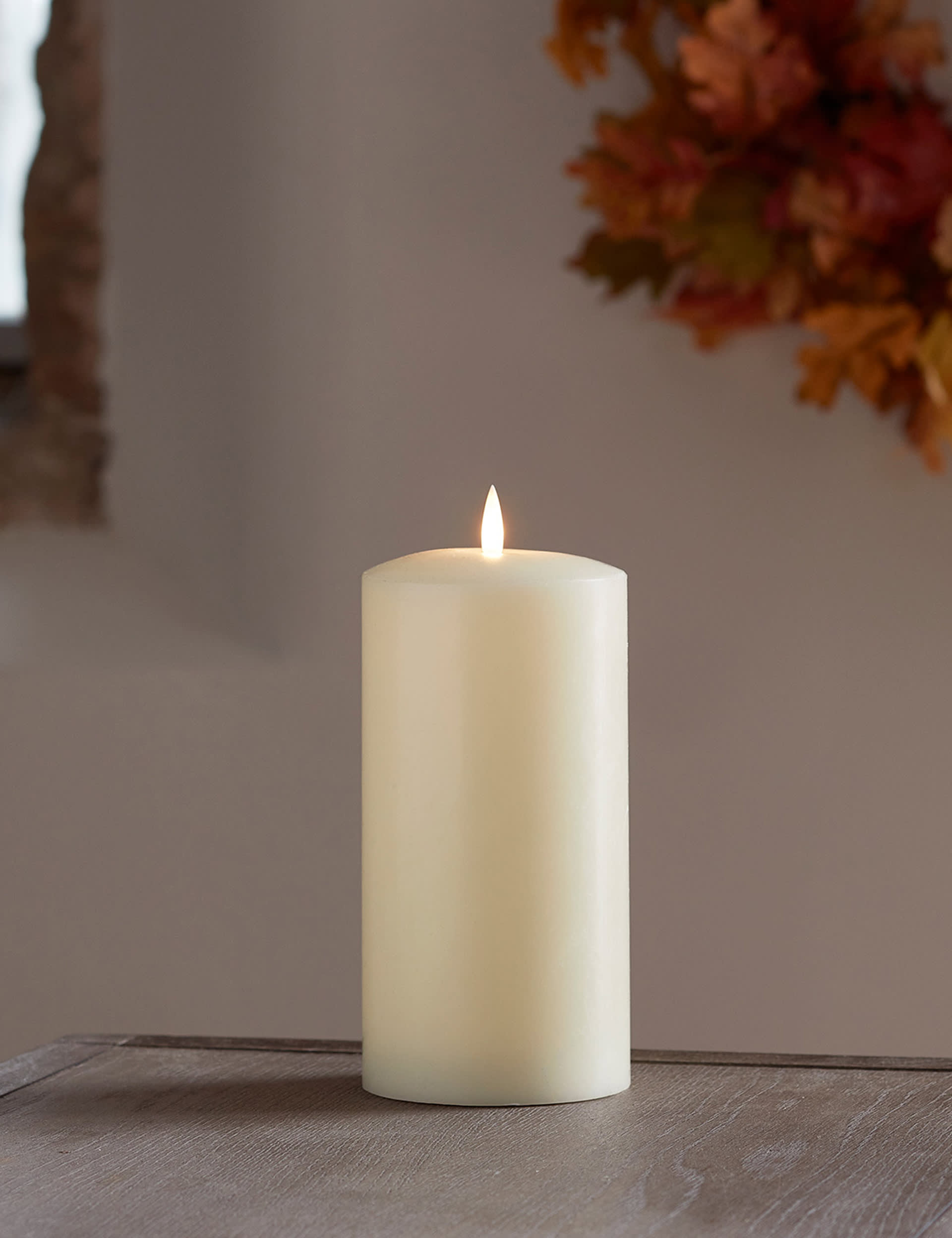 Lights4Fun TruGlow Wax Chapel LED Candle - Ivory, Ivory