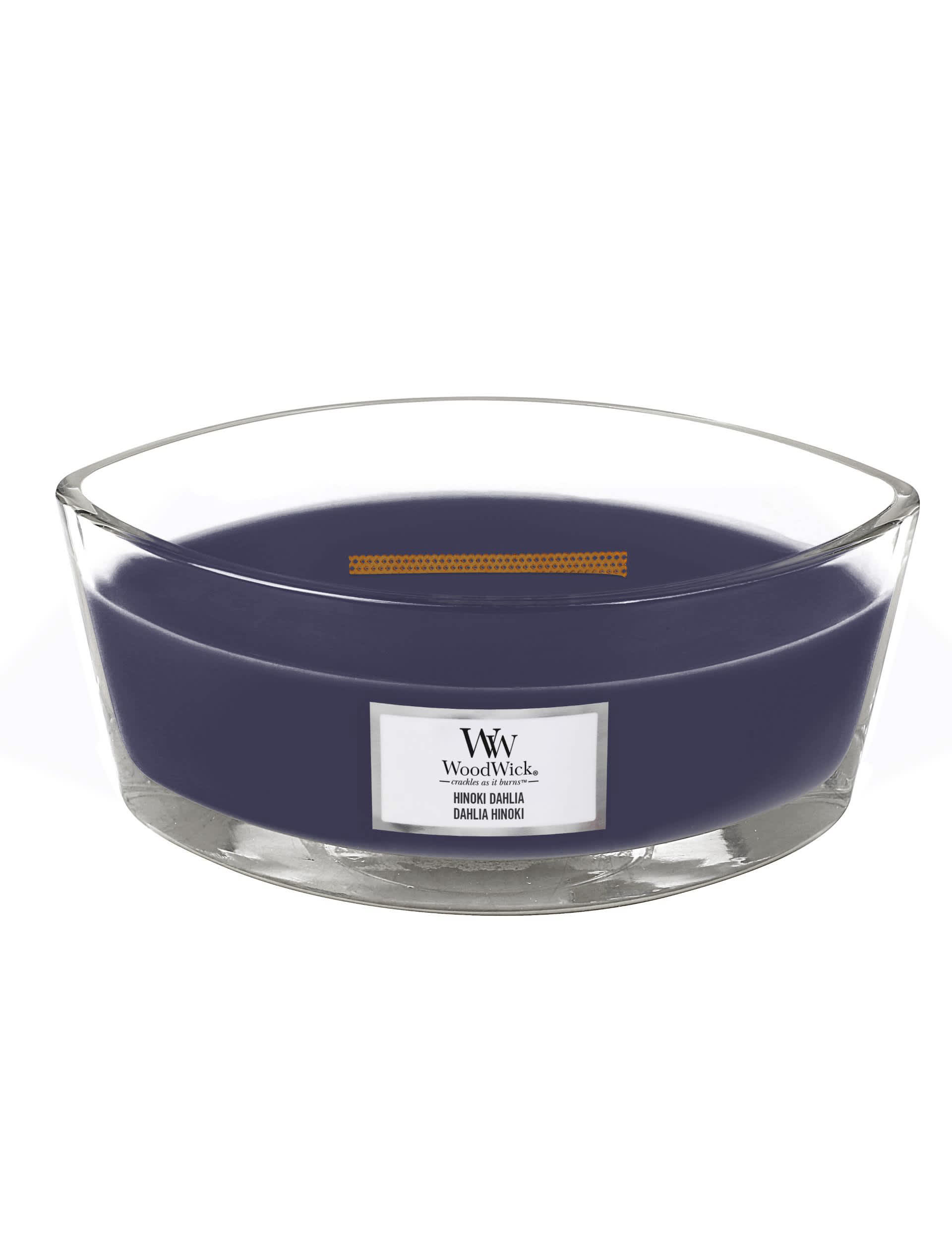 Woodwick Ellipse Hinoki Dahlia Candle - Navy, Navy