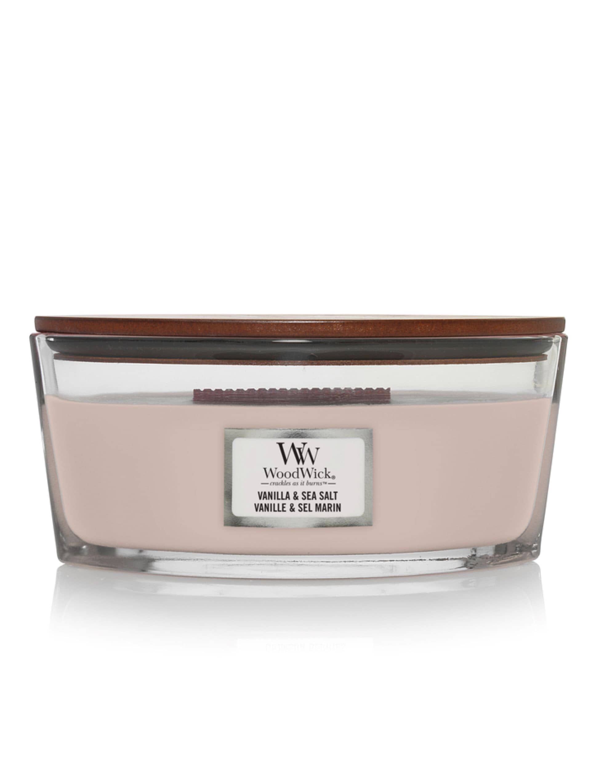 Woodwick Ellipse Vanilla & Sea Salt Candle - Light Pink, Light Pink