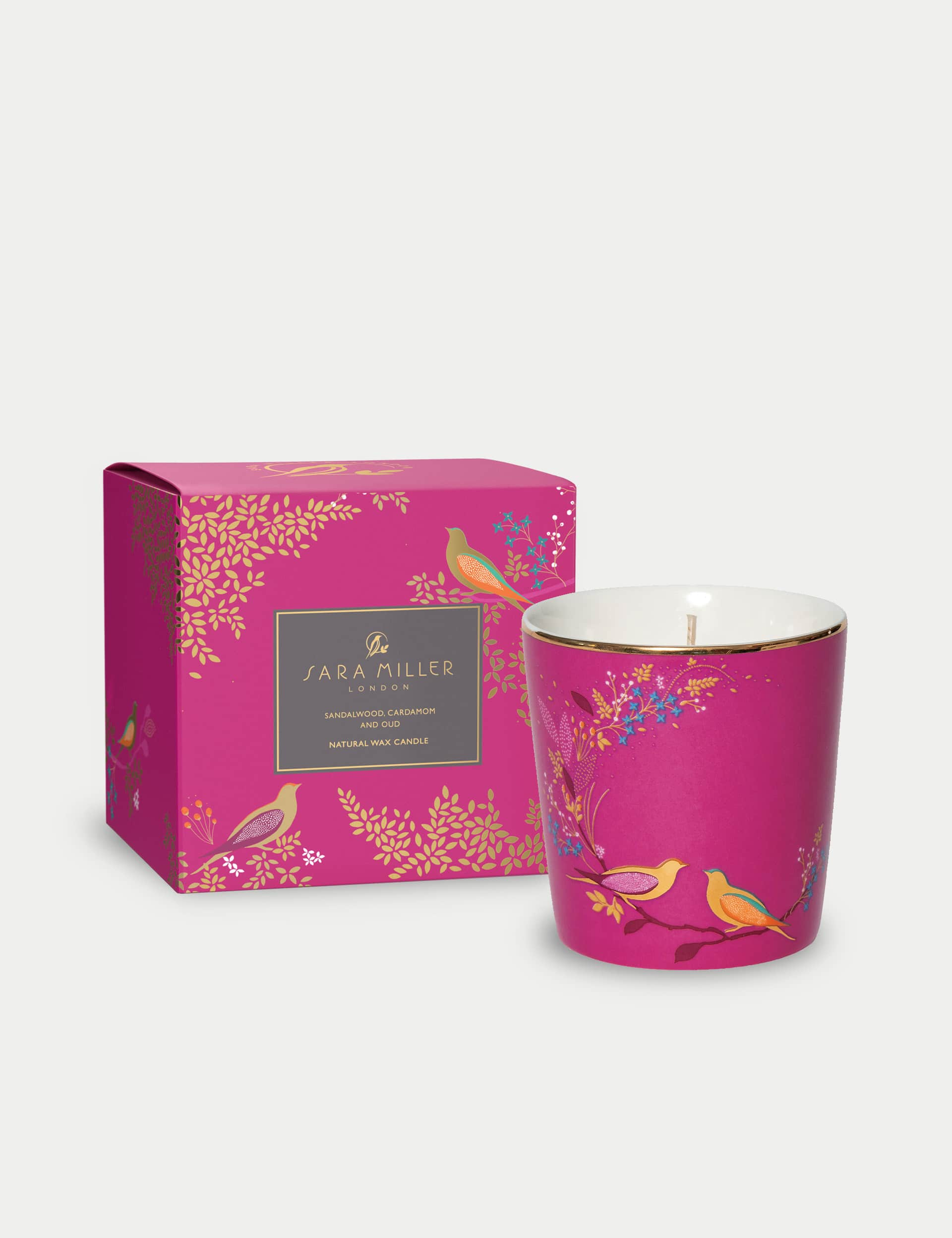 Sara Miller Sandalwood, Cardamom & Oud Scented Candle - Pink, Pink