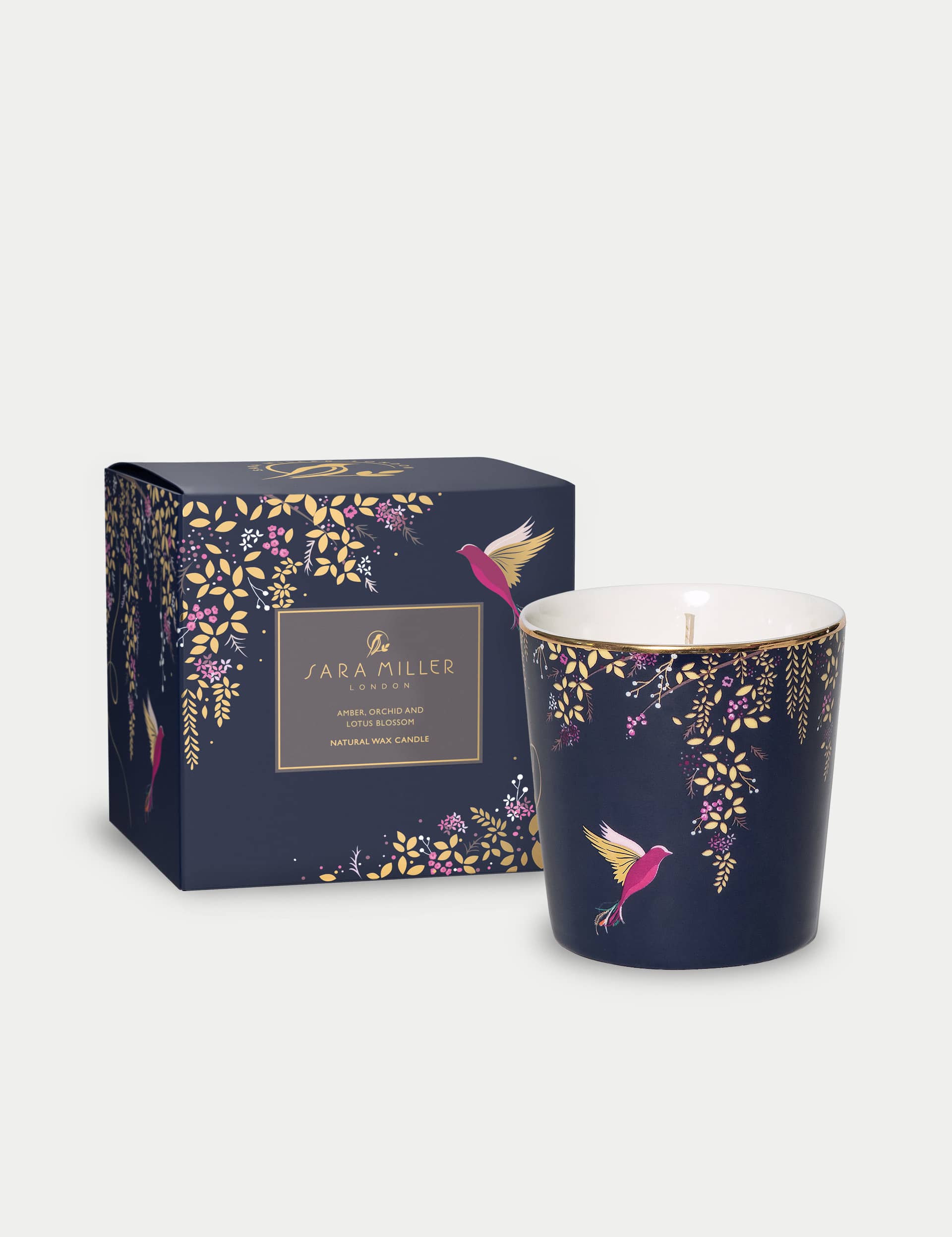 Sara Miller Amber, Orchid & Lotus Blossom Scented Candle - Blue, Blue