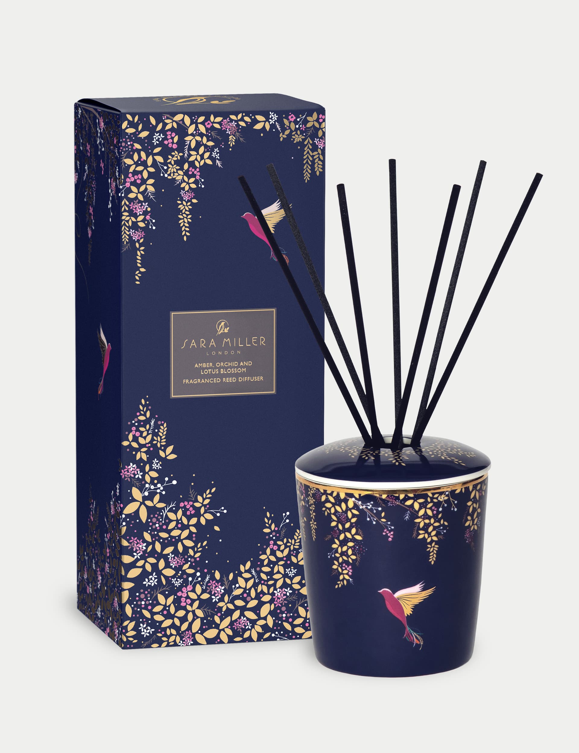 Sara Miller Amber, Orchid & Lotus Blossom 200ml Diffuser - Blue, Blue