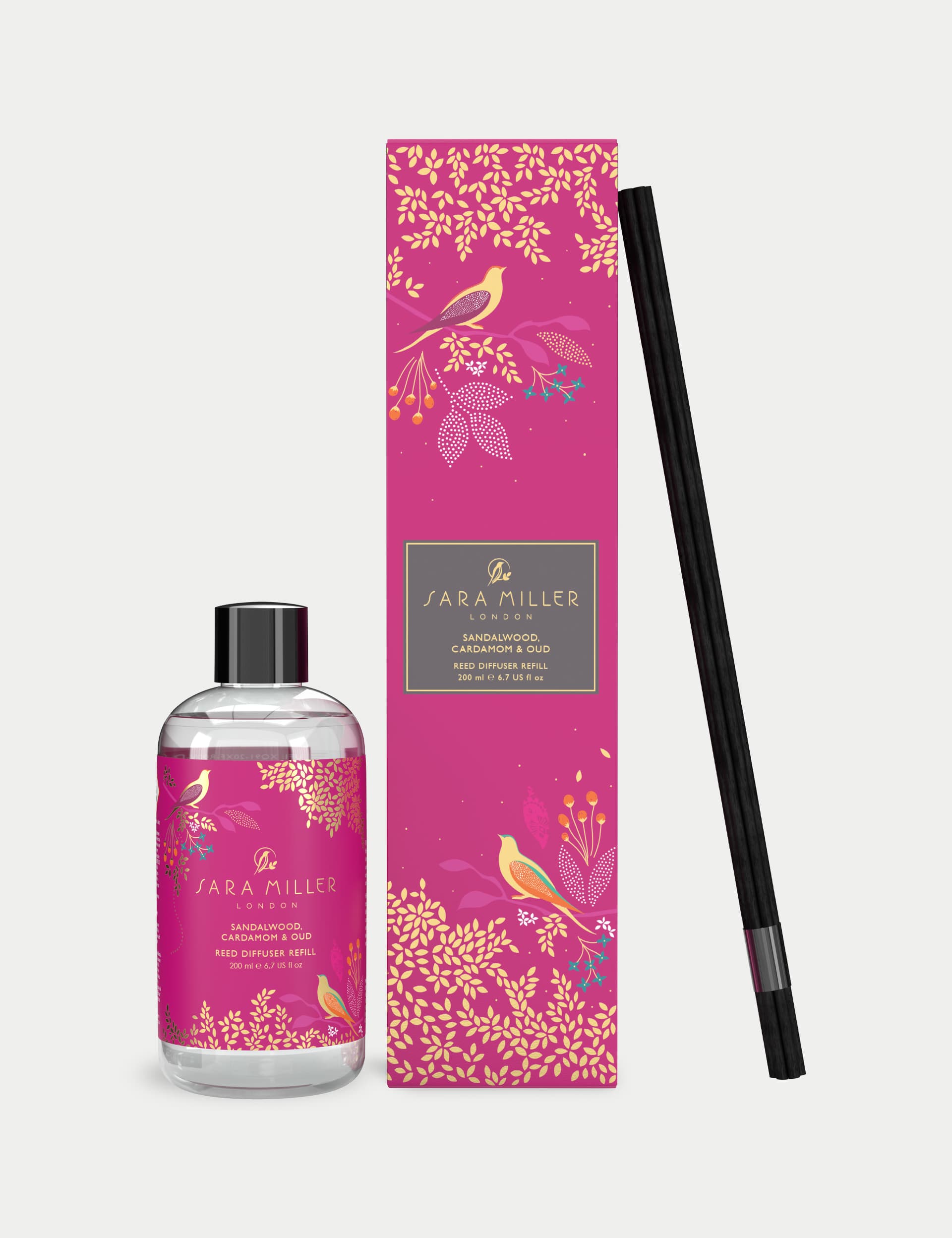 Sara Miller Sandalwood, Cardamom & Oud 200ml Diffuser Refill - Pink, Pink