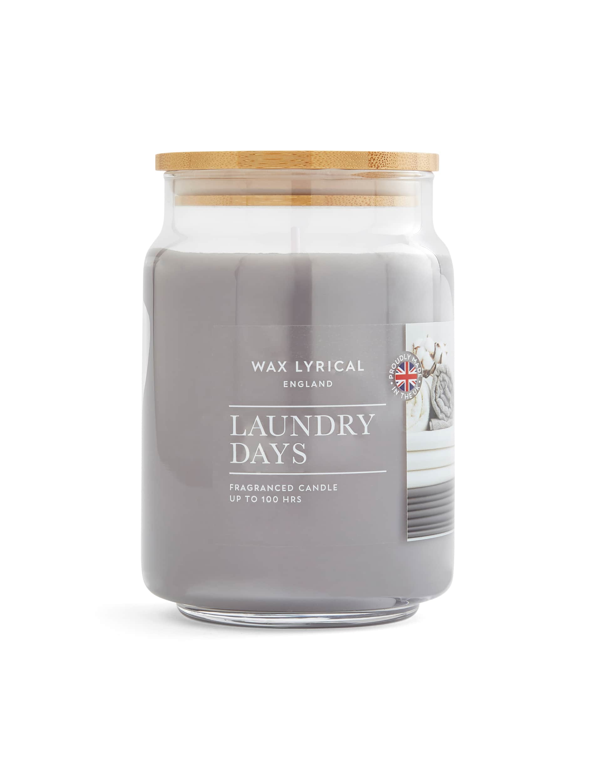 Wax Lyrical Laundry Days Large Jar Candle - Grey, Grey