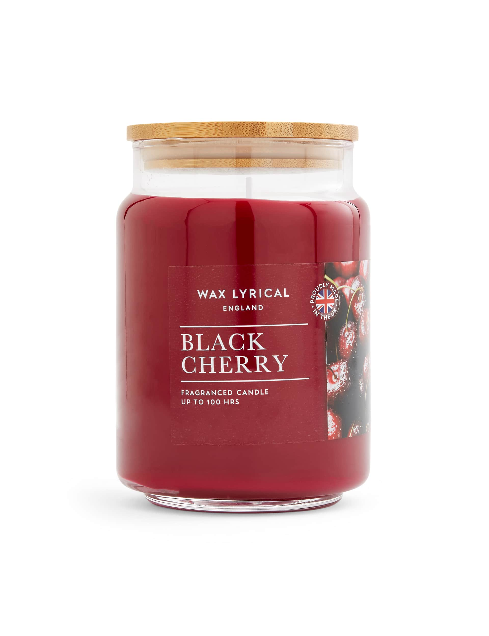 Wax Lyrical Black Cherry Jar Candle - Burgundy, Burgundy