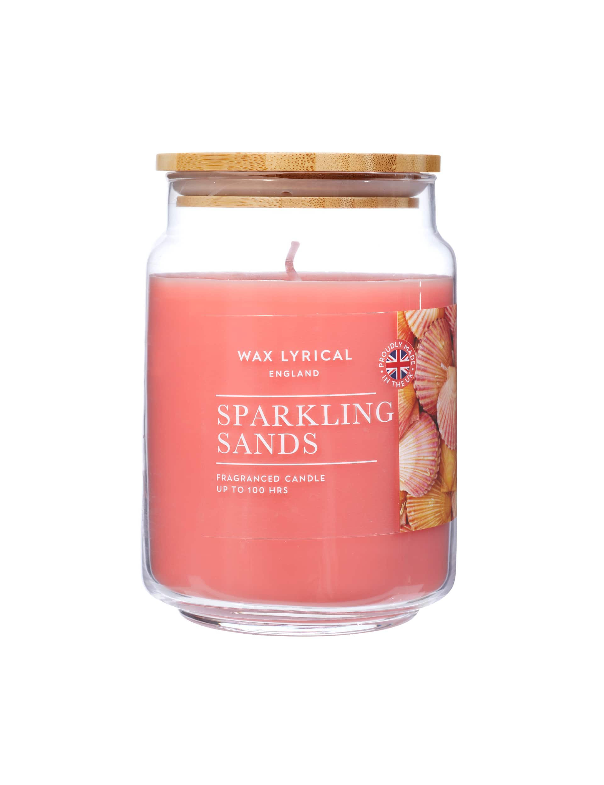 Wax Lyrical Sparkling Sands Jar Candle - Peach, Peach