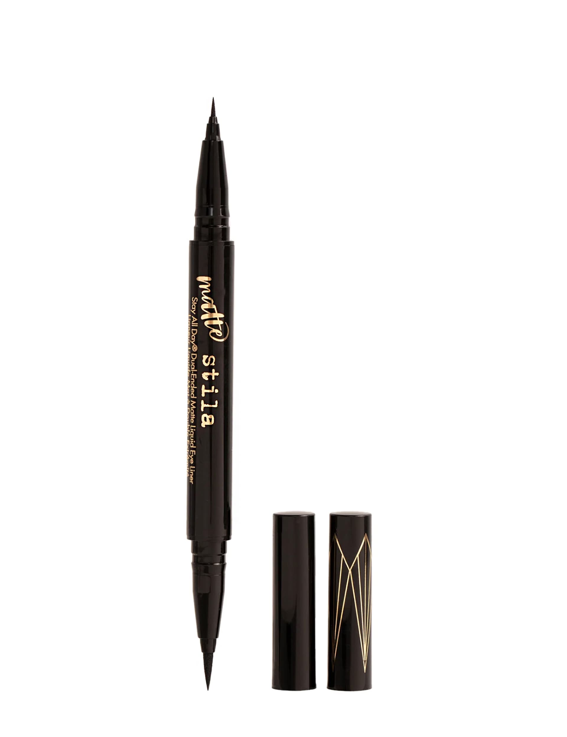 Stila Stay All Day Dual-Ended Matte Liquid Eye Liner - Intense Black 1ml, Black