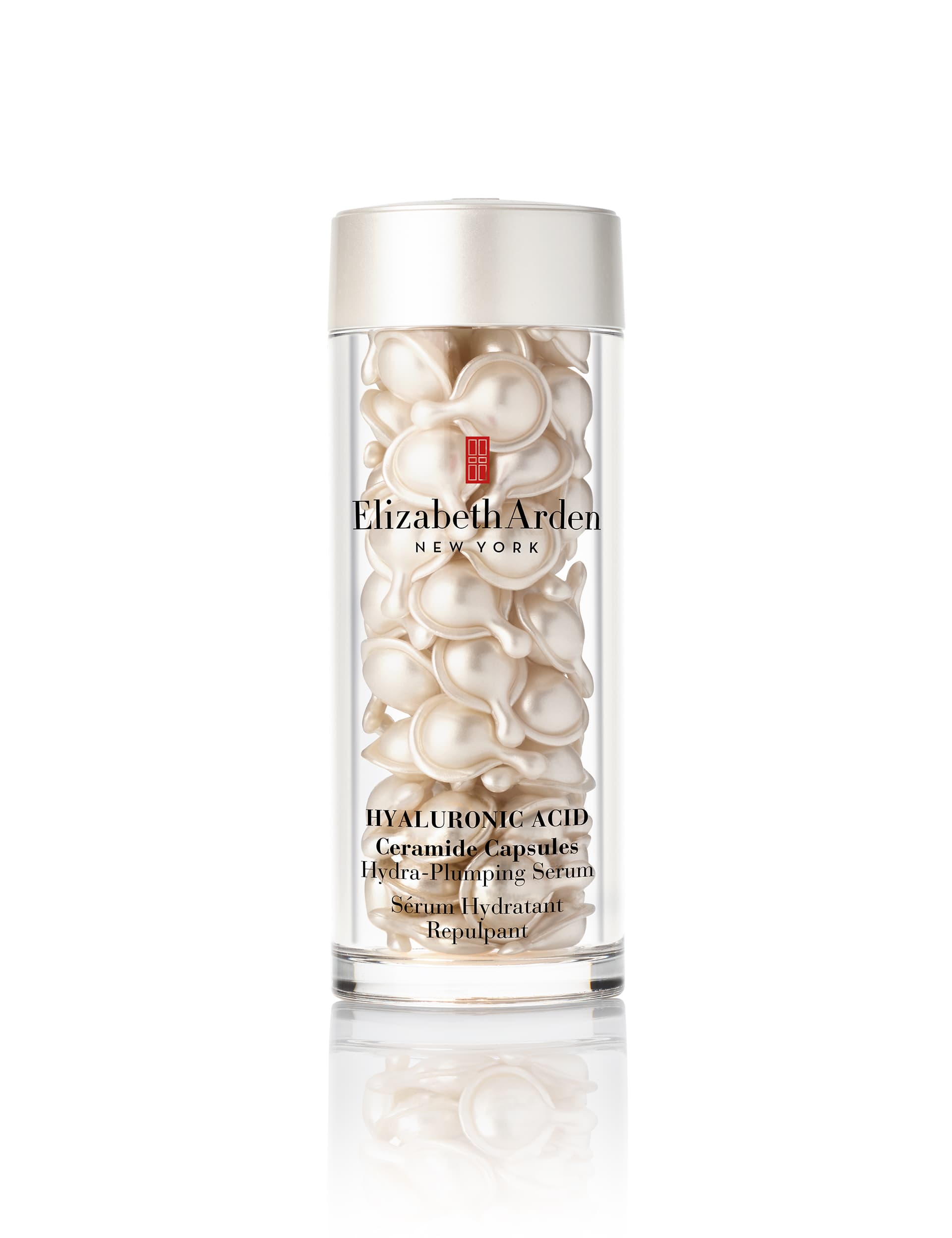 Elizabeth Arden Womens Mens Hyaluronic Acid Ceramide Capsules Hydra-Plumping Serum 60-Piece