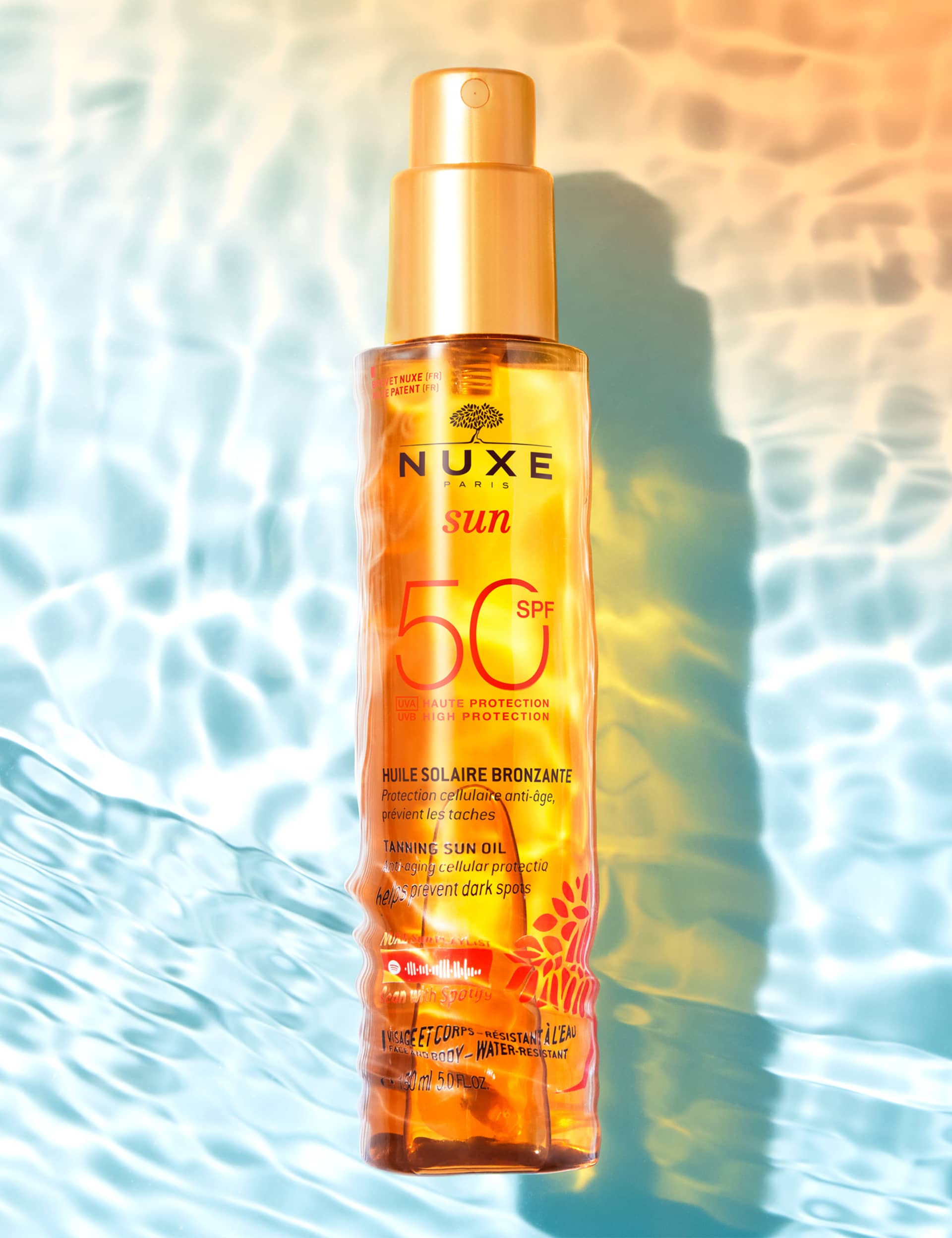 Nuxe Women's Tanning Sun Oil SPF50 High Protection Face & Body 150ml