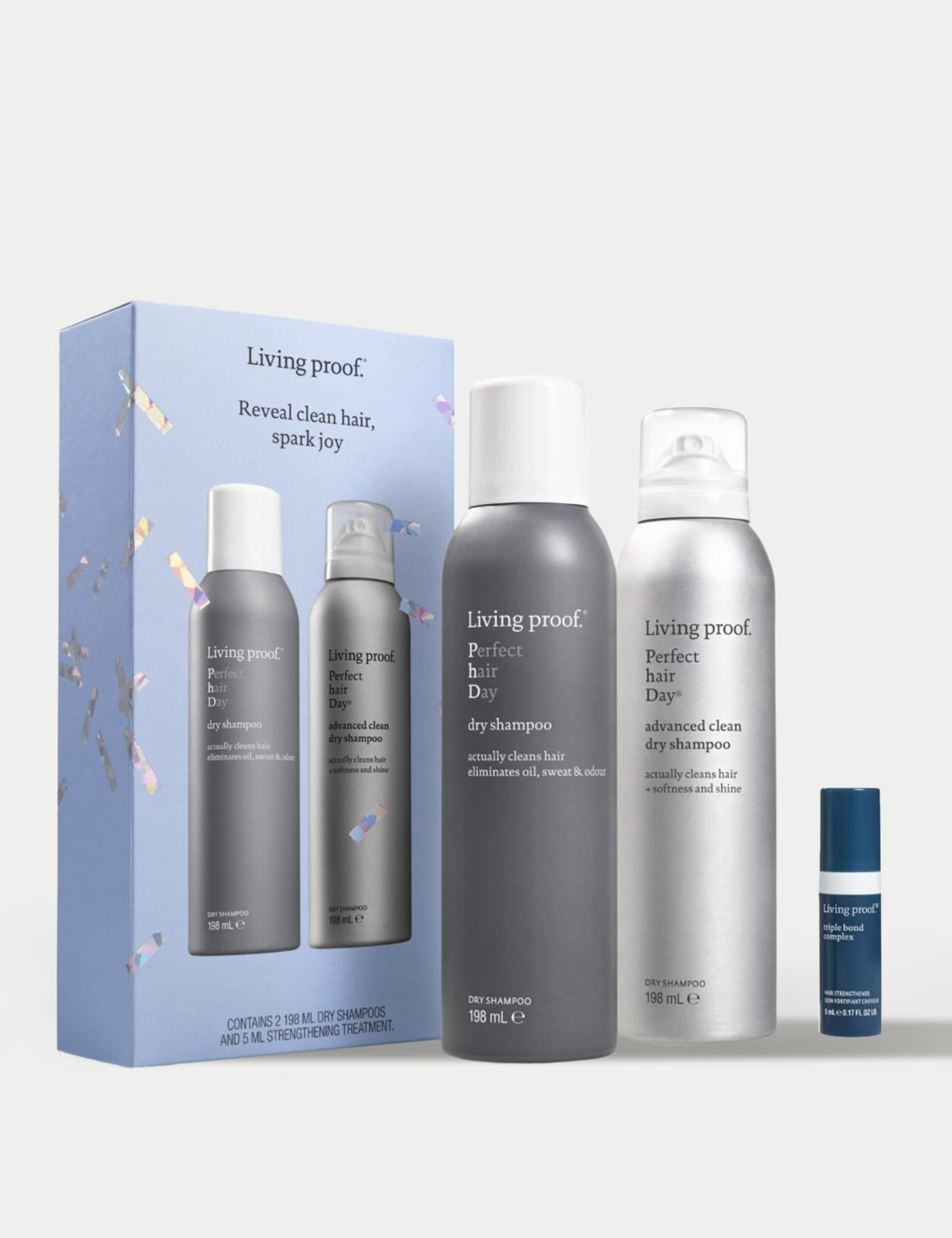 Living Proof. Reveal Clean Hair, Spark Joy Kit