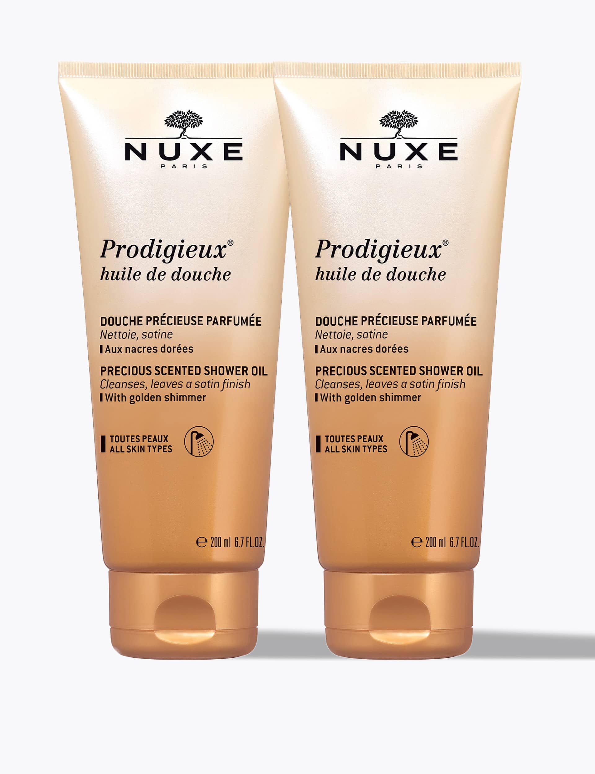 Nuxe Womens Mens Prodigieux Shower Oil Duo 200ml