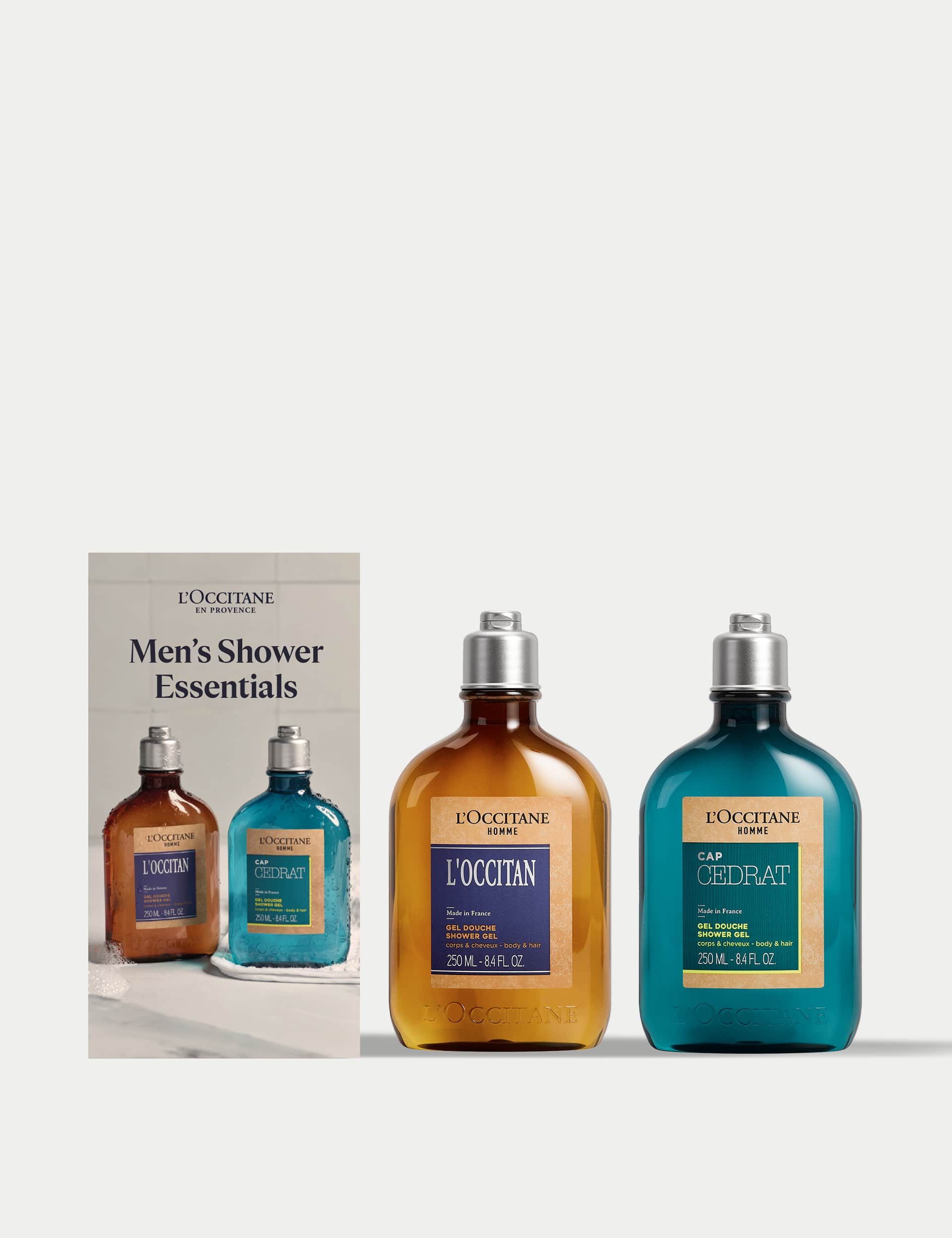 L'Occitane Men's shower essentials