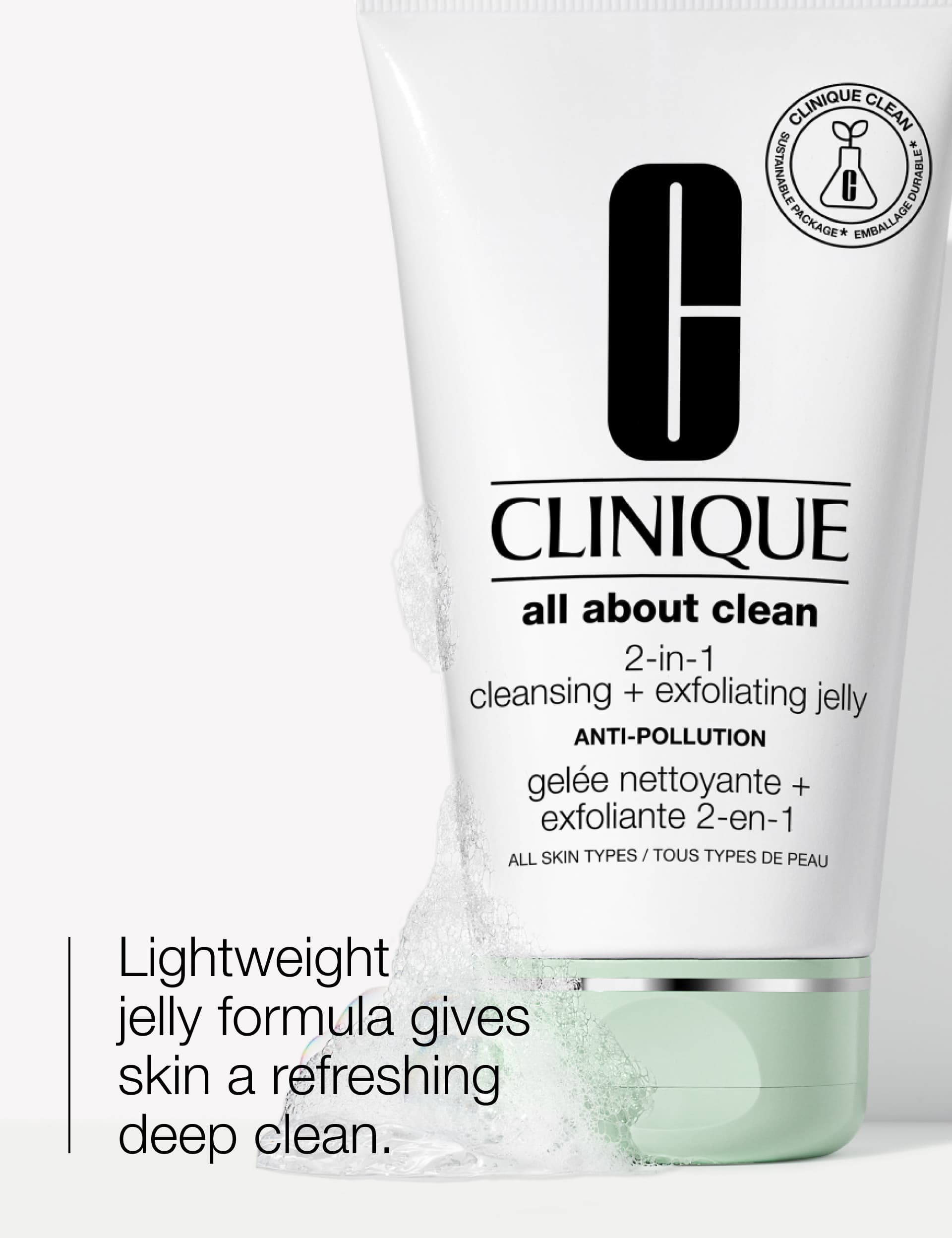 Clinique Women's All About Clean 2-in-1 Exfoliating Jelly 150ml