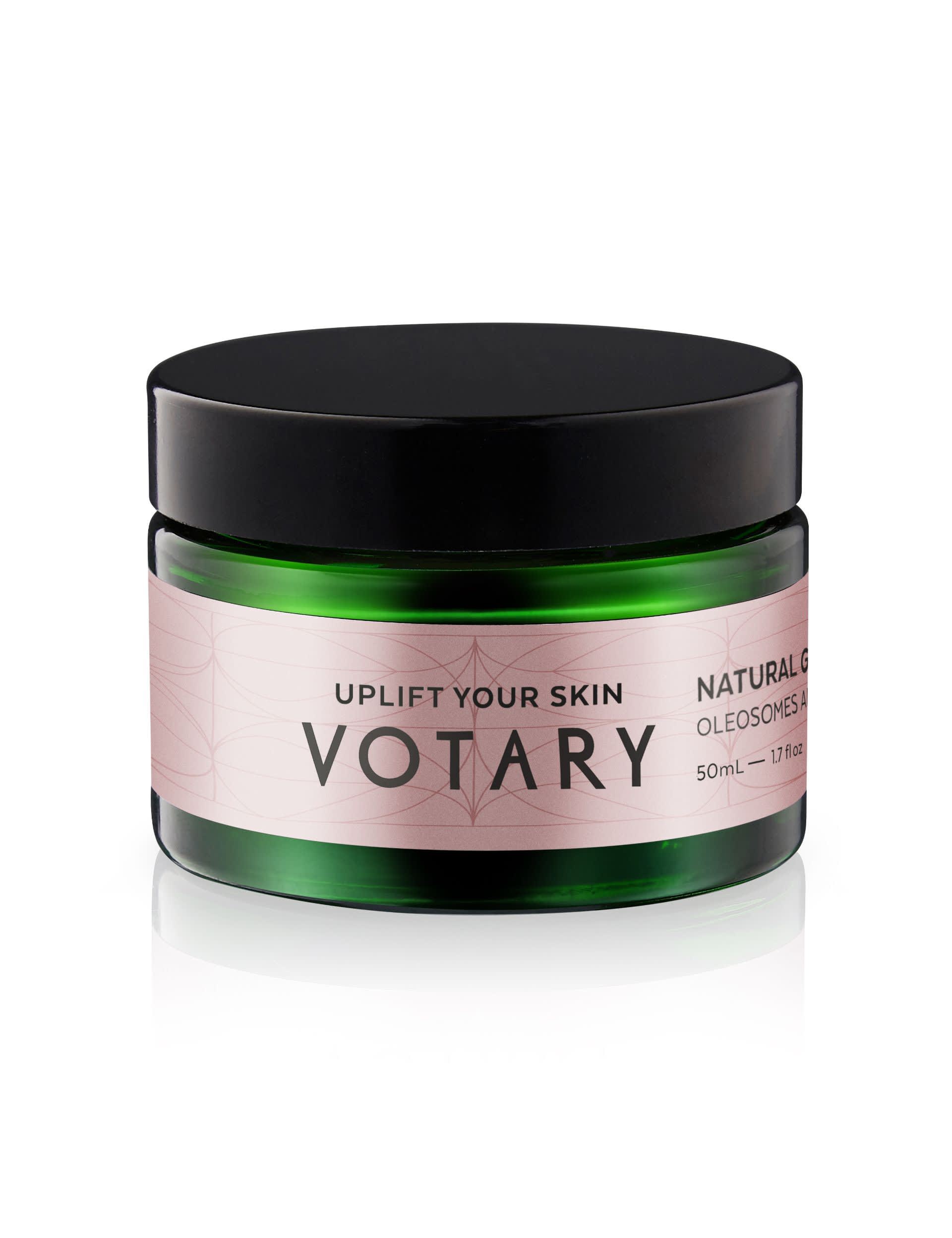 Votary Womens Mens Natural Glow Day Cream, Oleosomes and Pomegranate Ferment 50ml