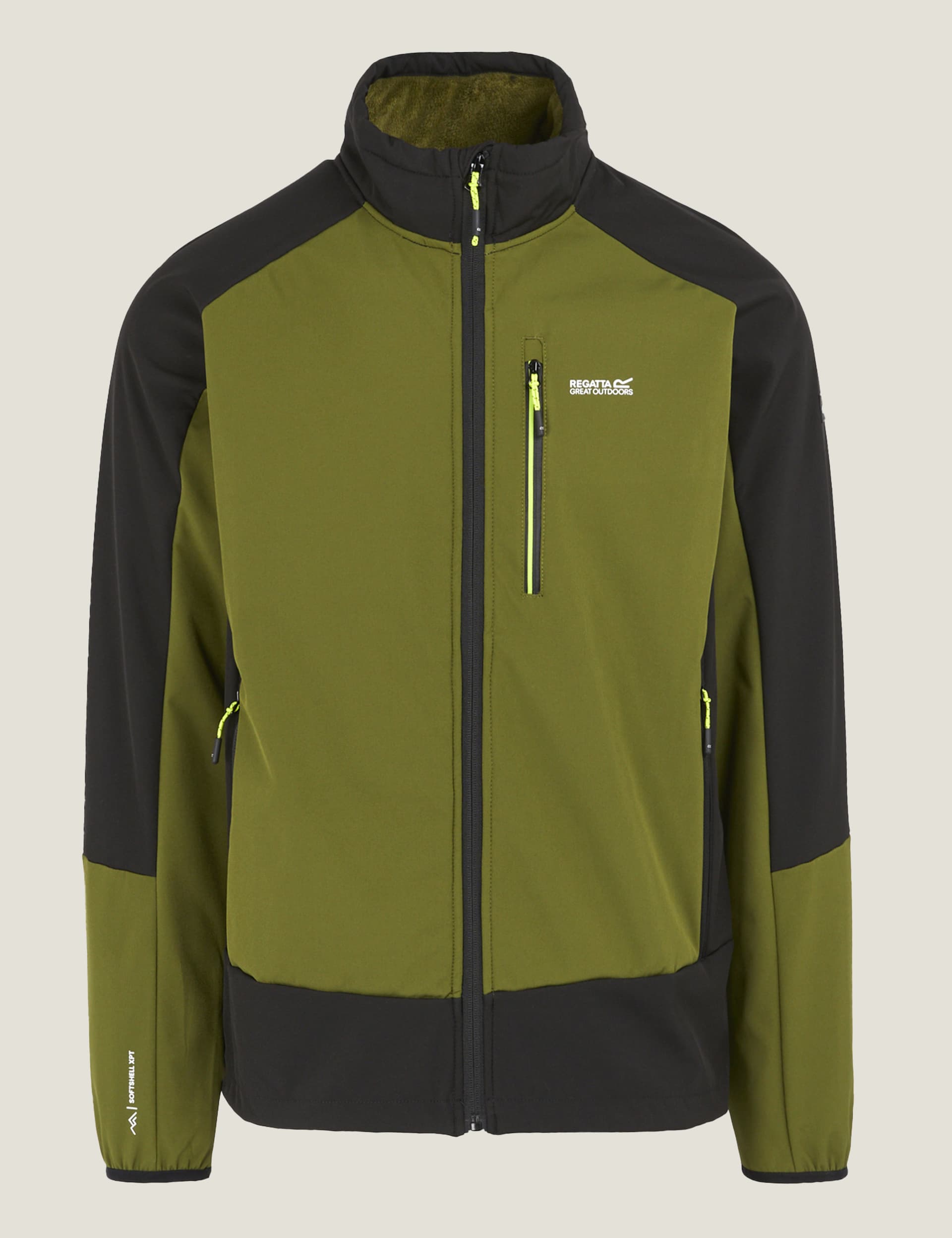 Regatta Men's Moutdale Softshell Jacket - Green Mix, Black,Green Mix