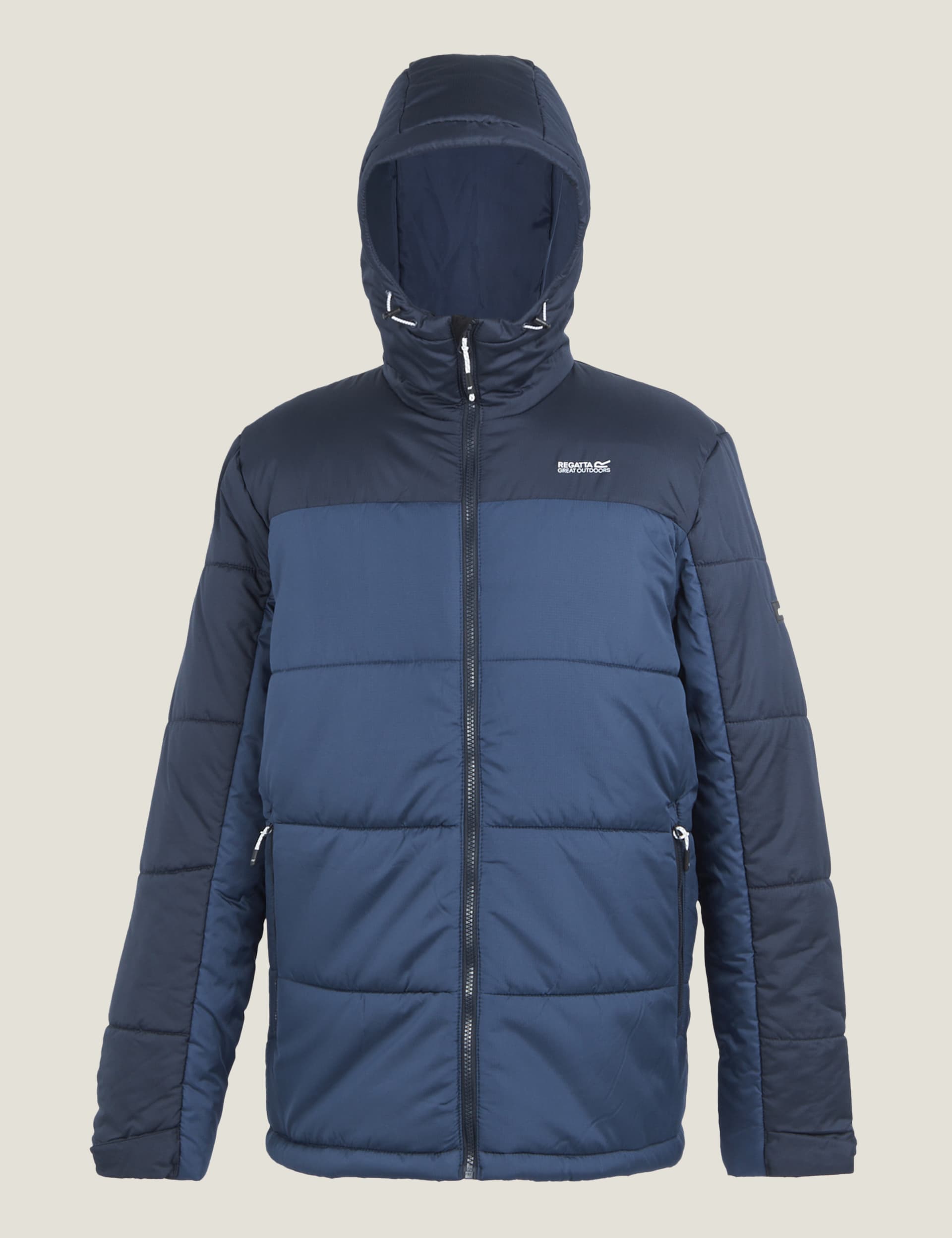 Regatta Men's Nevado VII Hooded Puffer Jacket - XL - Blue, Grey Mix,Blue