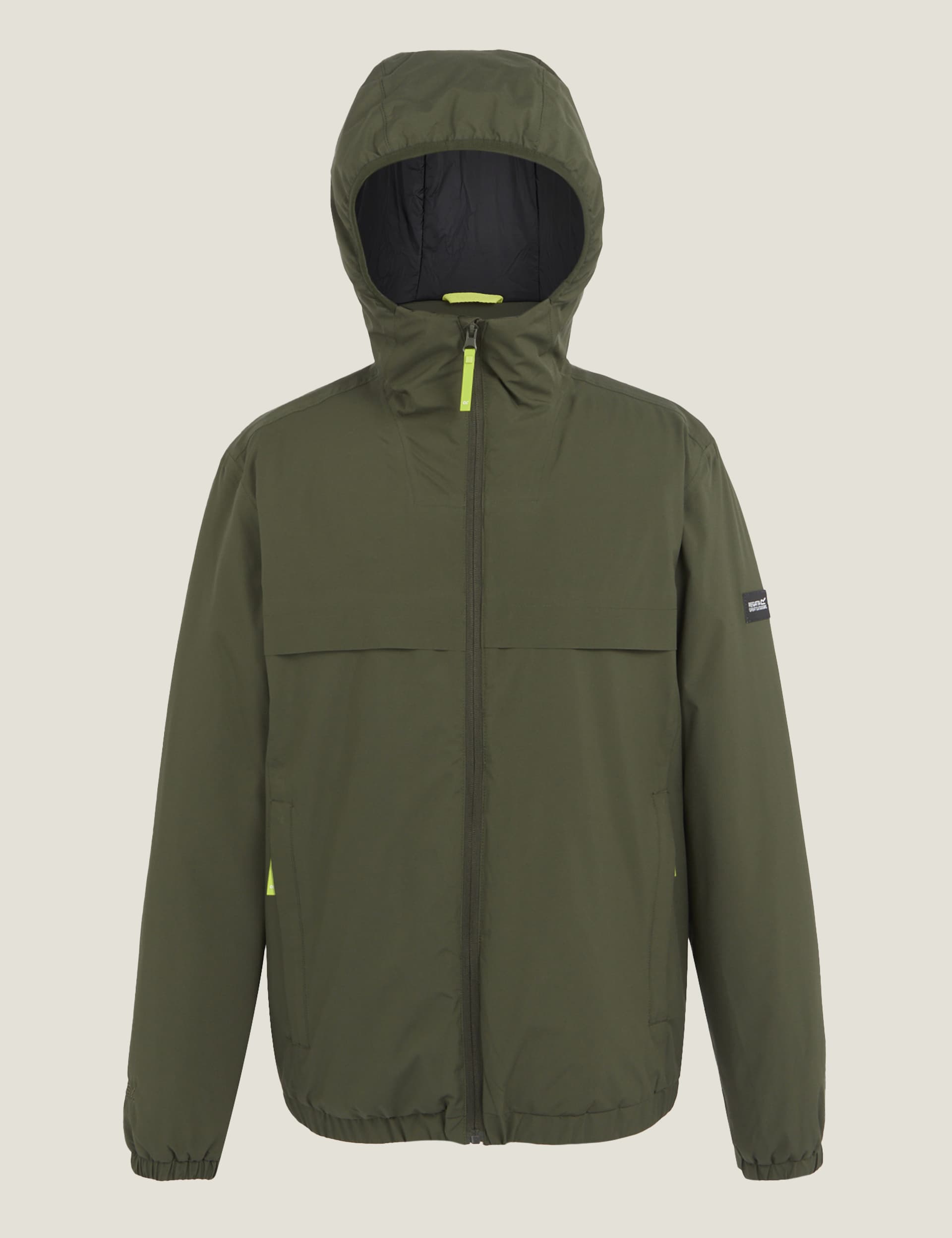 Regatta Men's Wiltom Waterproof Hooded Anorak - Khaki, Khaki,Black