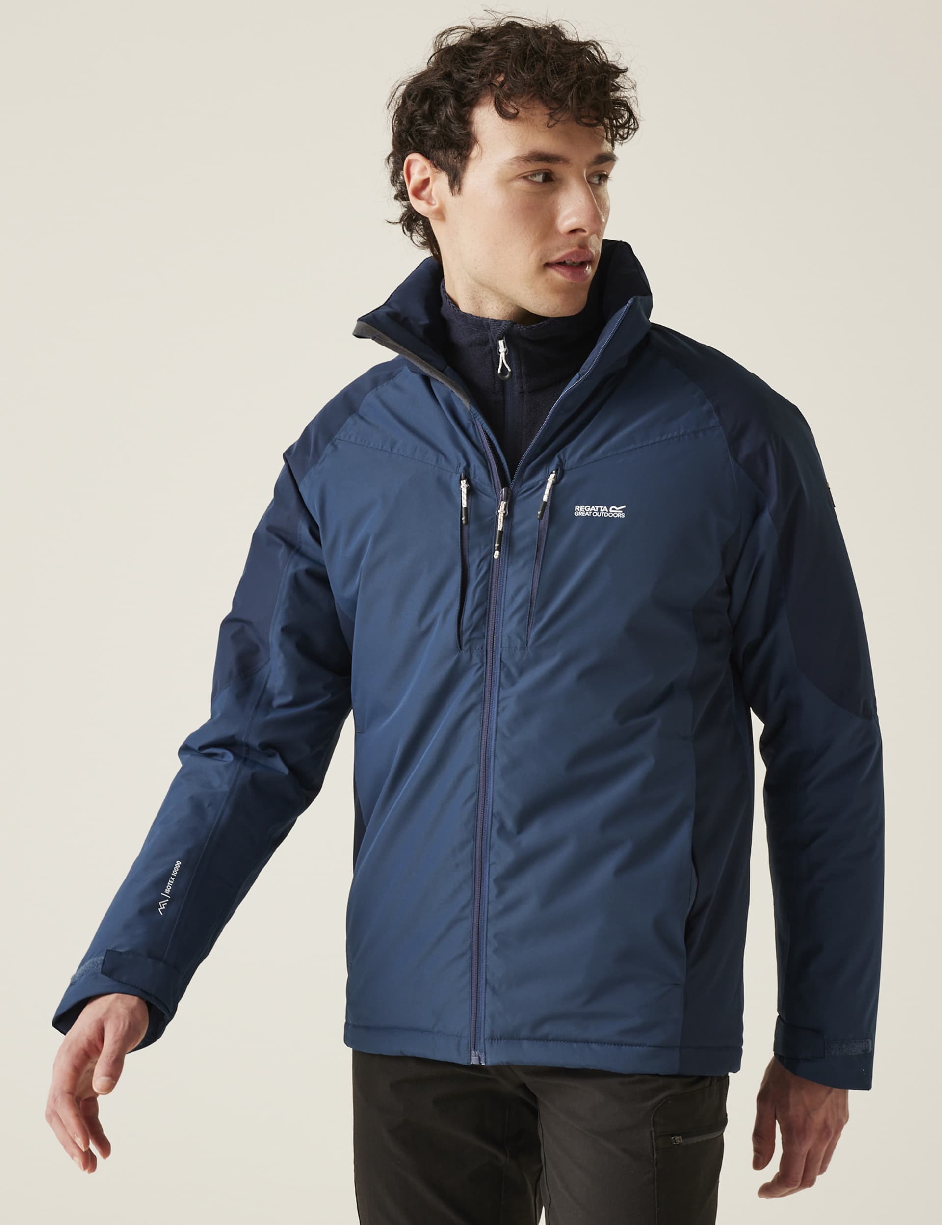 Regatta Men's Winter Calderdale II Waterproof Anorak - XXXL - Blue, Grey Mix,Blue