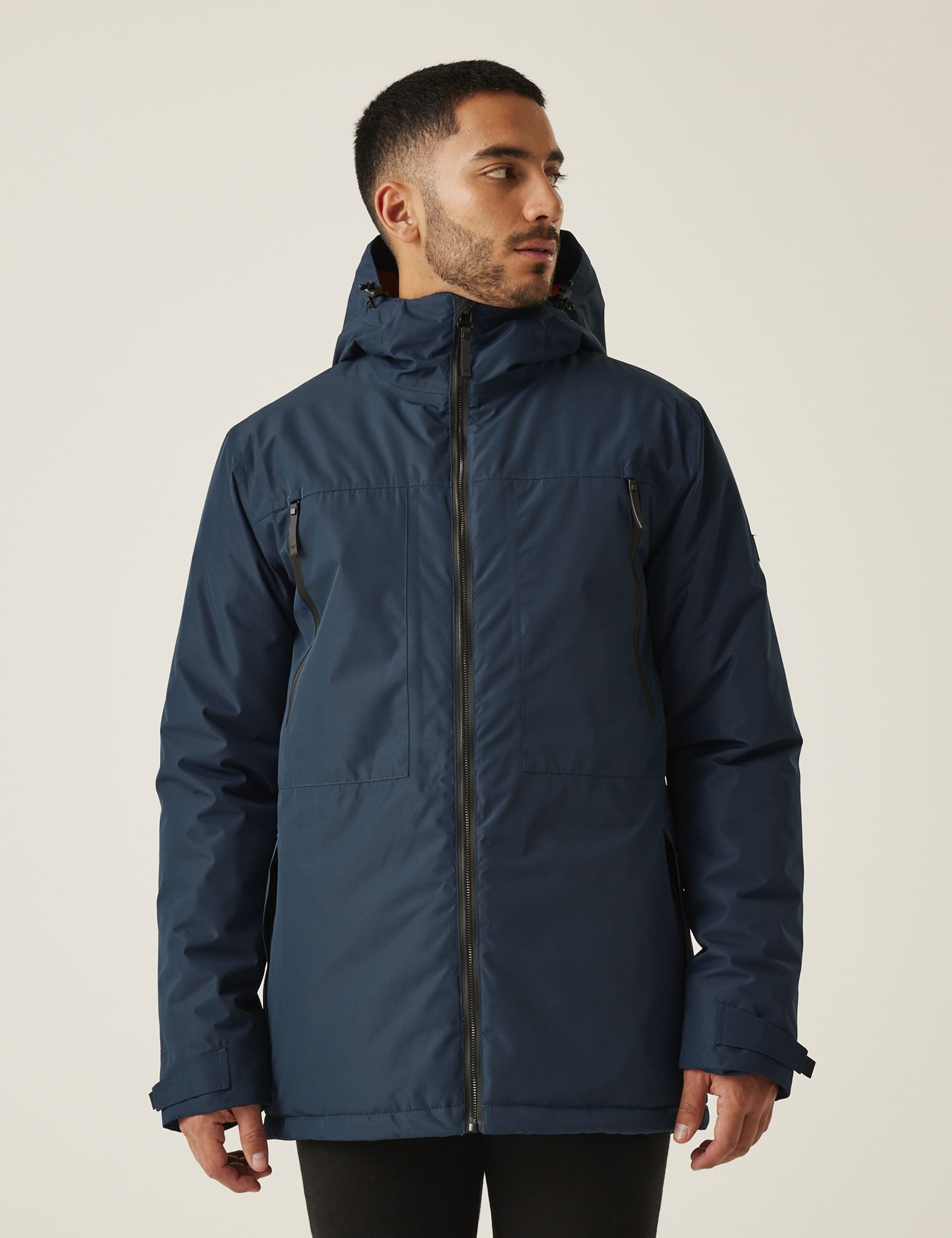 Regatta Men's Larrick II Hooded Anorak - Navy, Khaki,Navy