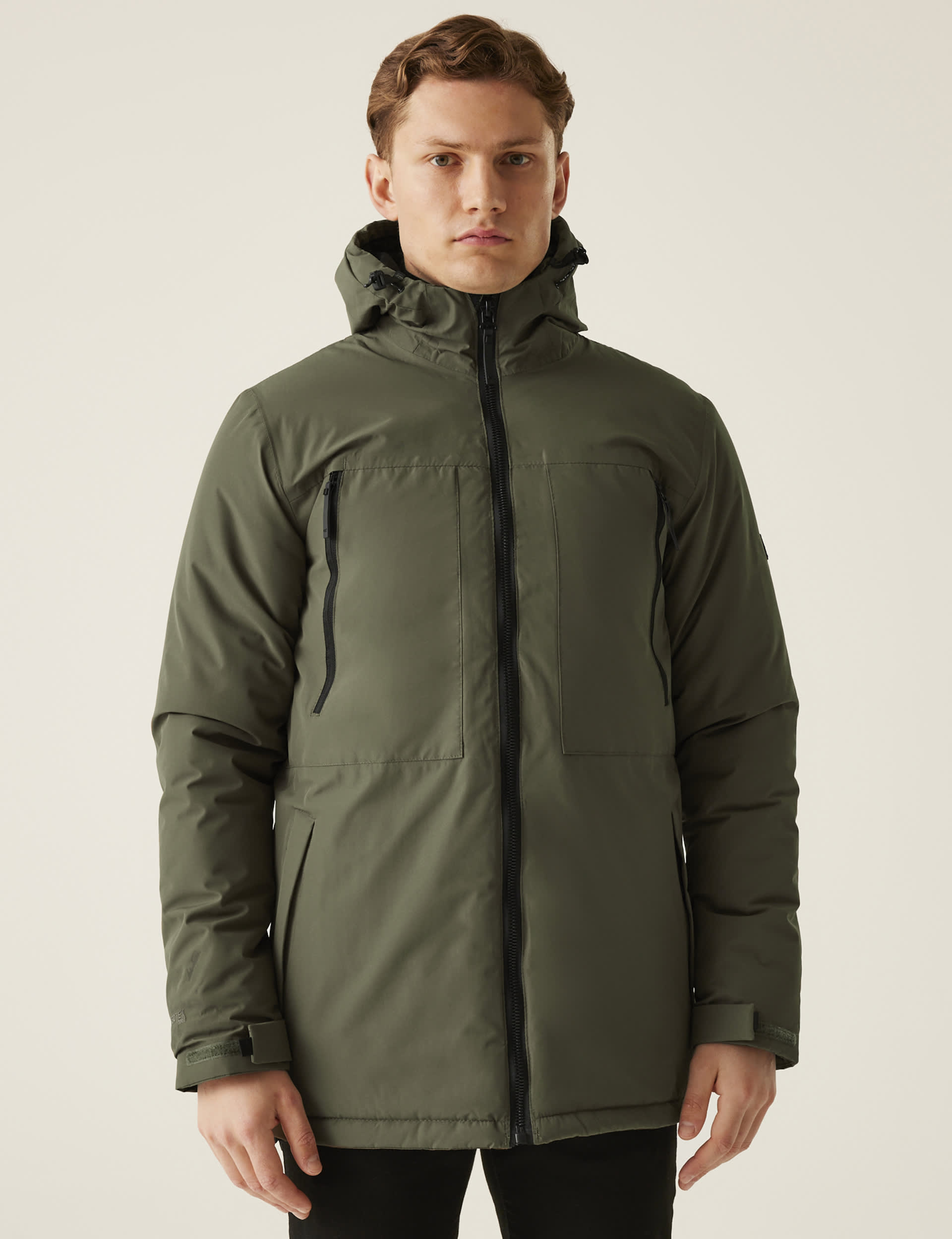 Regatta Men's Larrick II Hooded Anorak - Khaki, Navy,Khaki