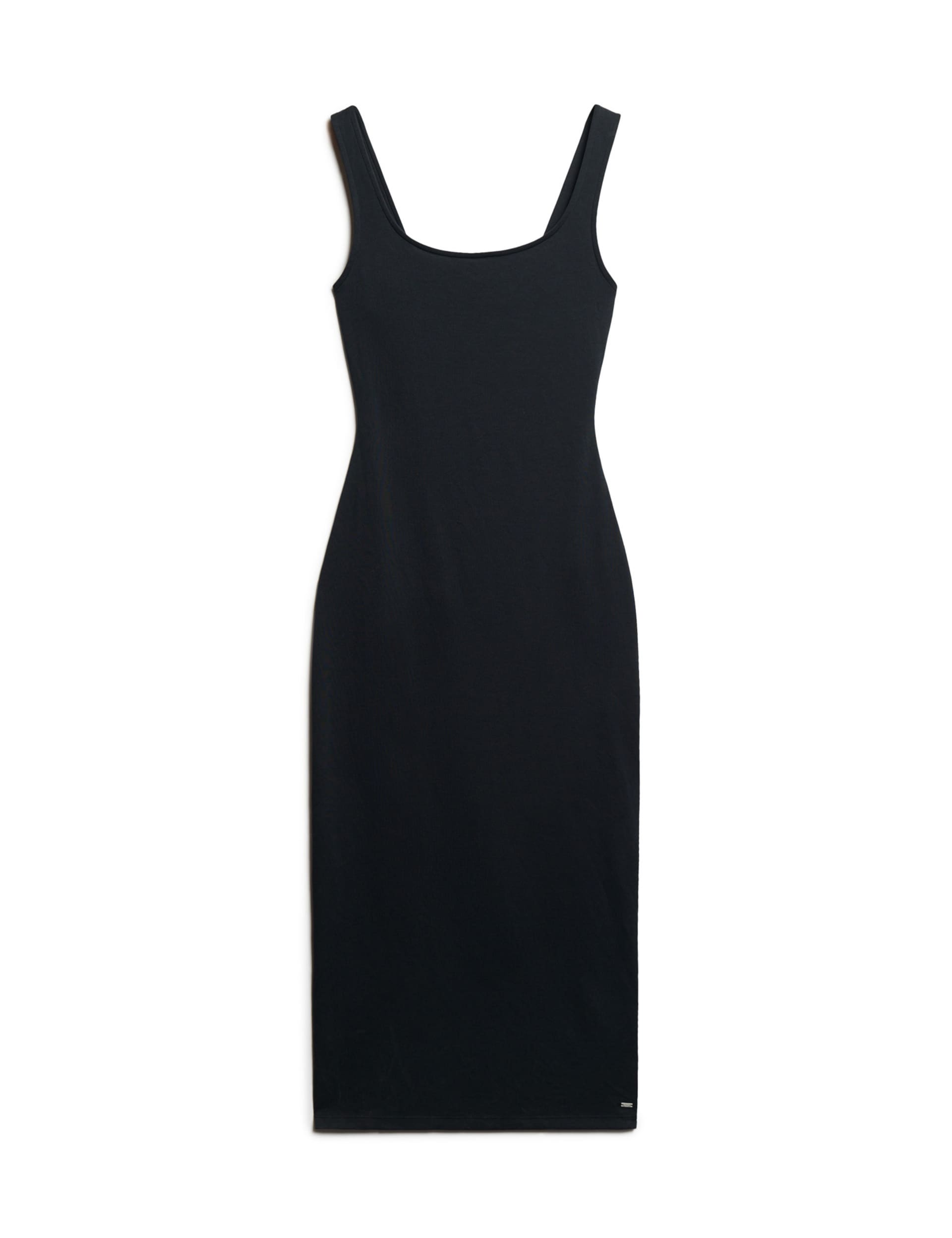 Superdry Women's Jersey Square Neck Midi Bodycon Dress - 12 - Black, Black