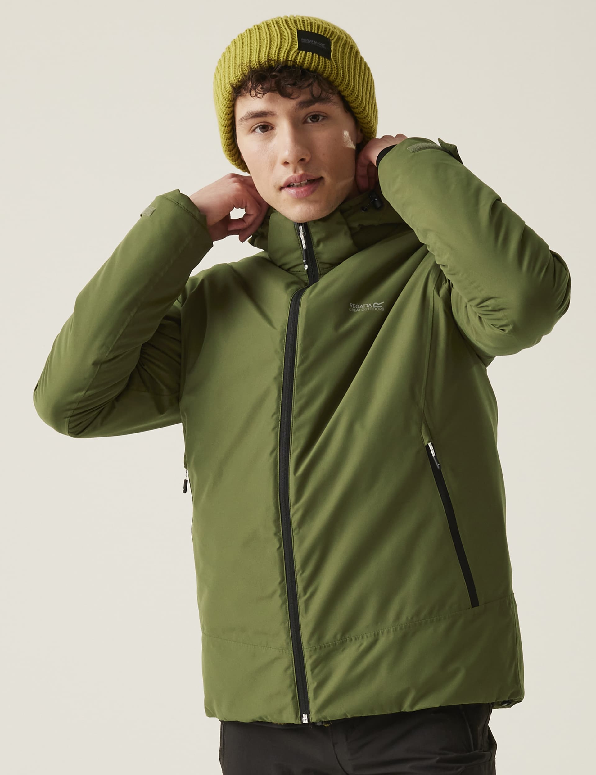 Regatta Men's Frelton Waterproof Hooded Jacket - Green, Green,Black