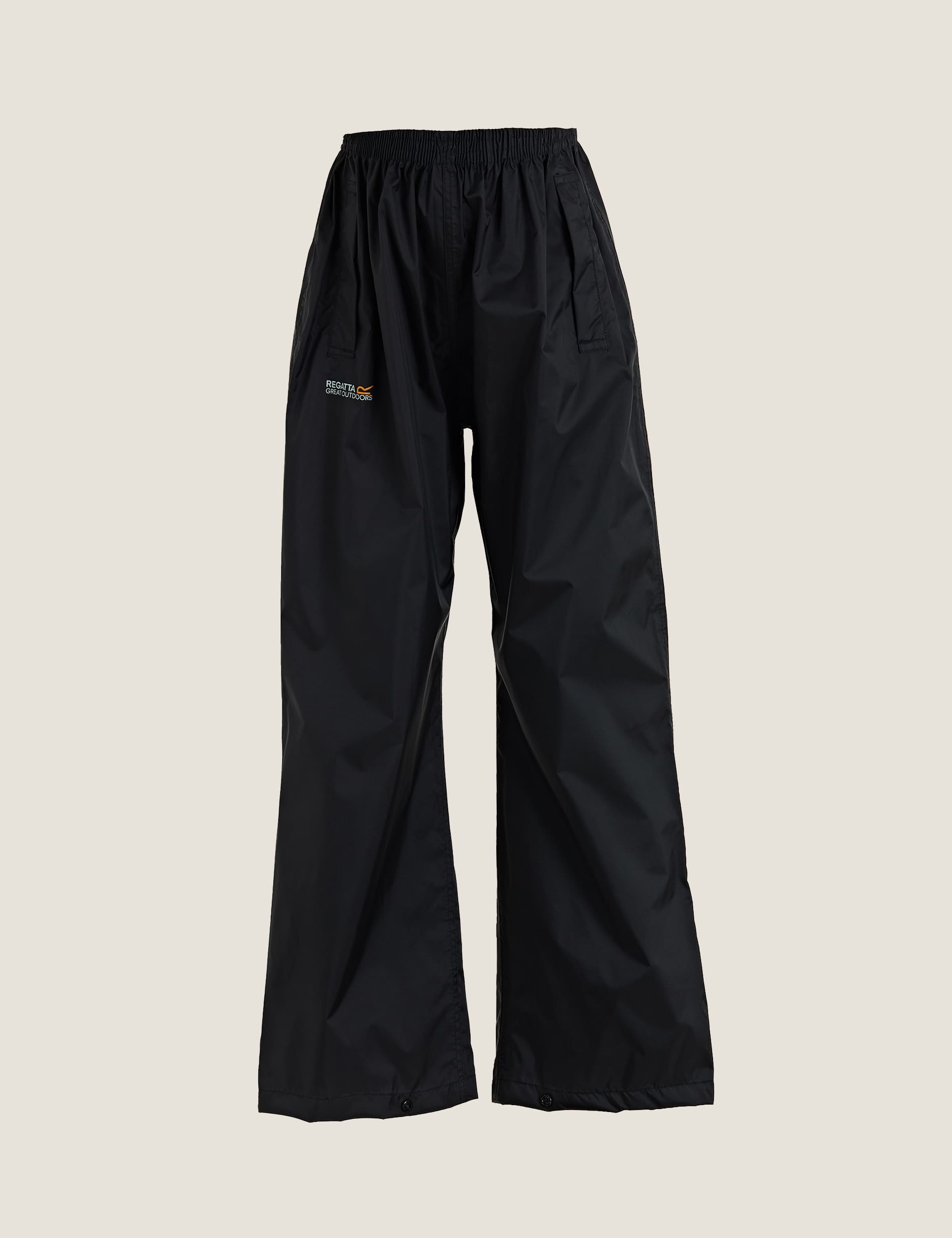 Regatta Boys Pack It Waterproof Overtrousers (3-14 Yrs) - 7-8 Y - Black, Black