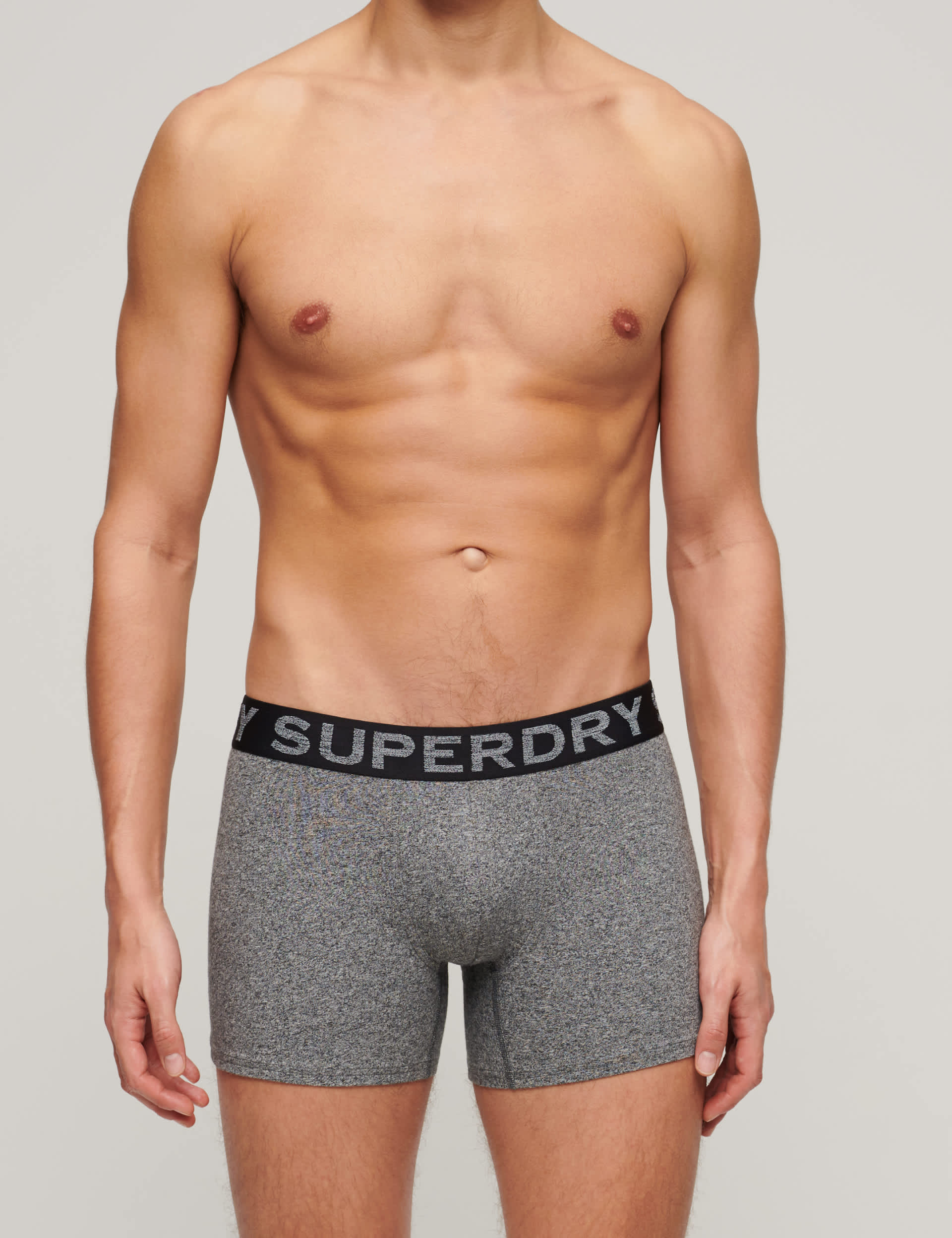 Superdry Men's 3pk Cotton Rich Boxers - Grey Mix, Grey Mix