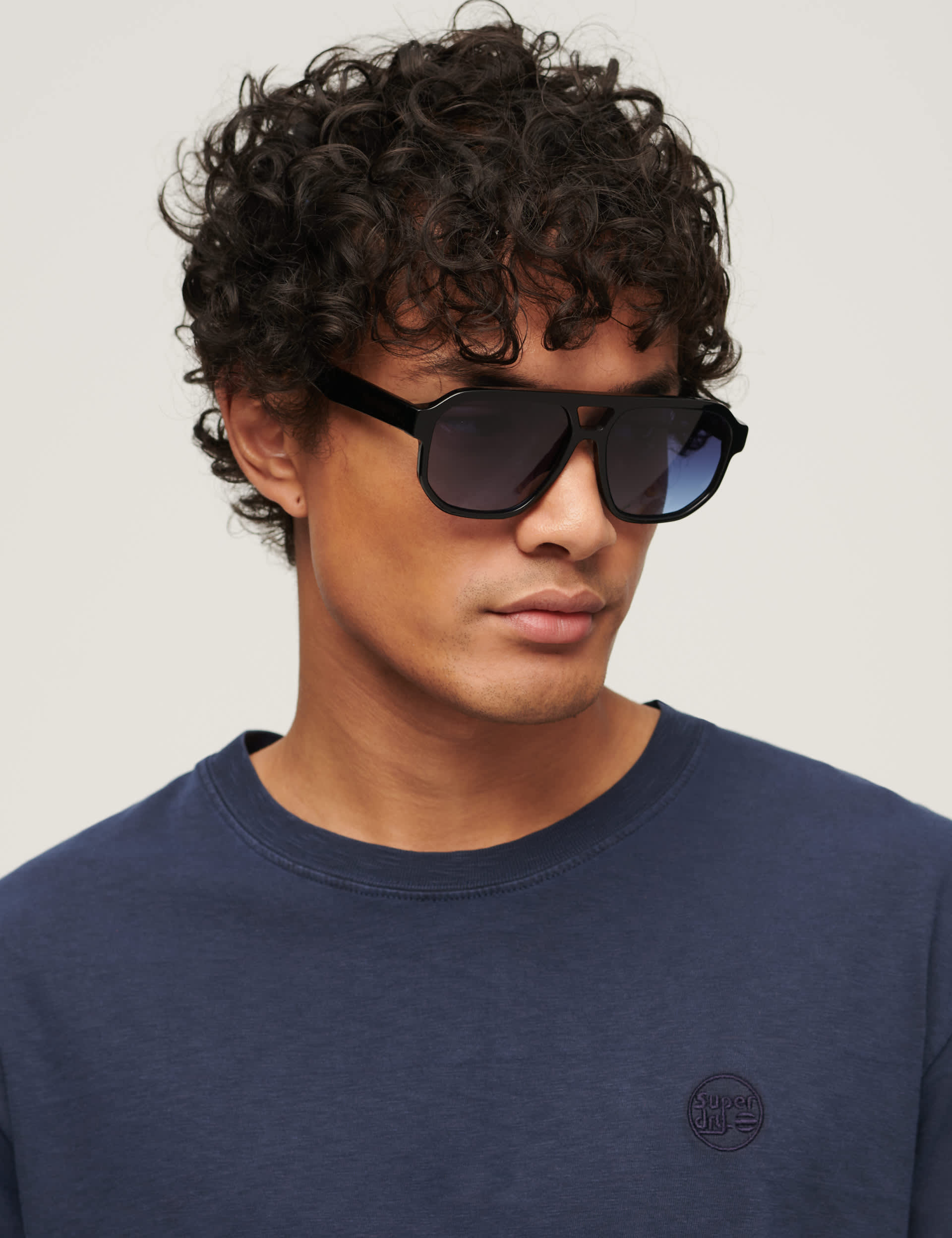 Superdry Men's Aviator Sunglasses - Black, Black