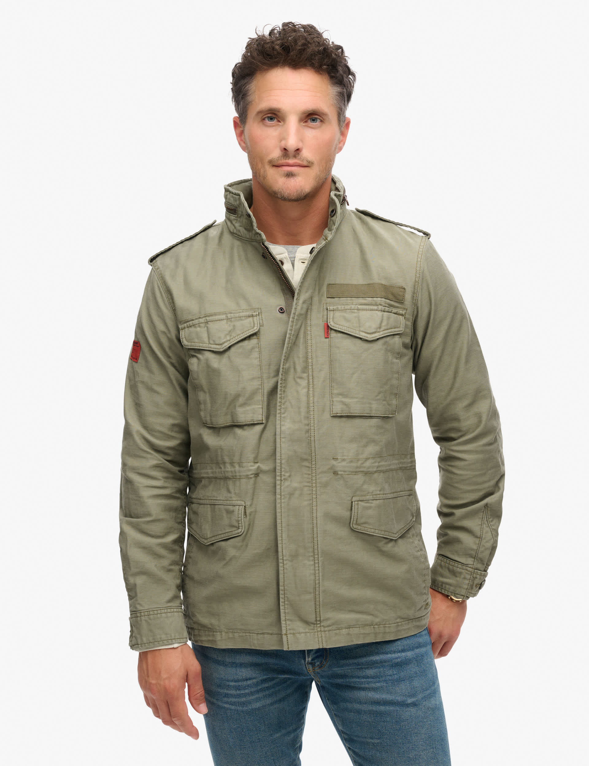 Superdry Men's Pure Cotton Utility Jacket - S - Green, Green