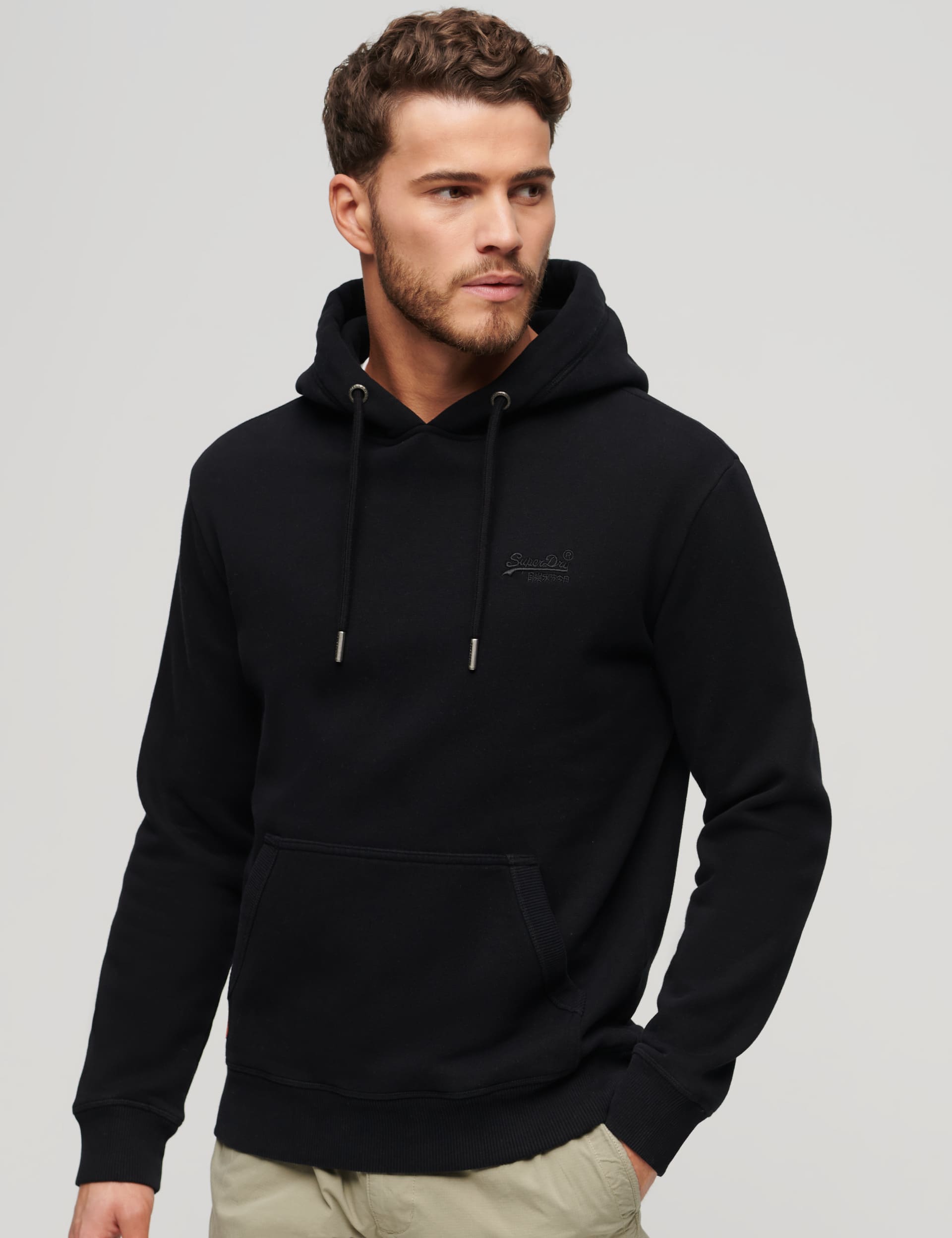 Superdry Men's Pure Cotton Hoodie - S - Black, Black