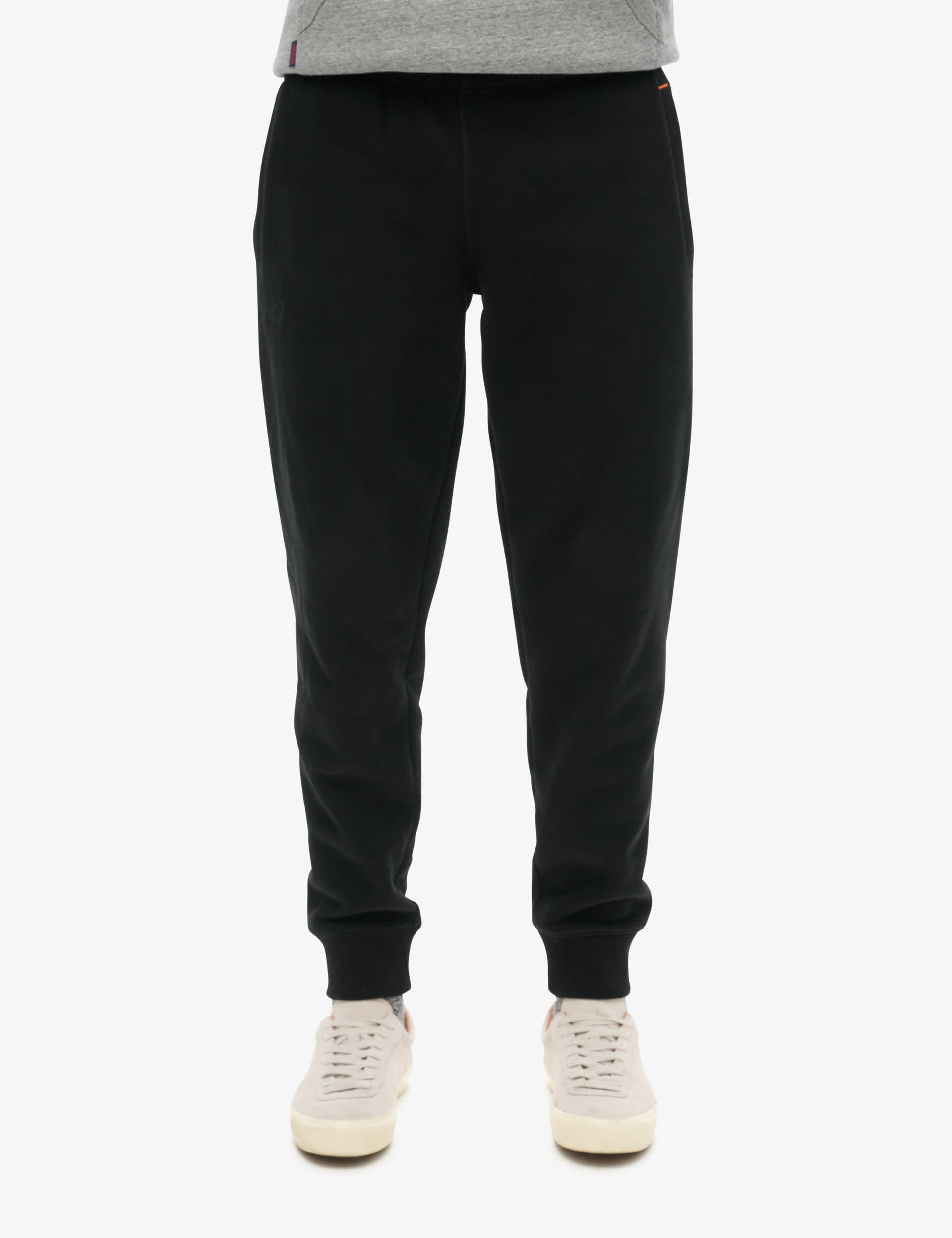 Superdry Men's Cotton Rich Cuffed Joggers - L - Black, Black