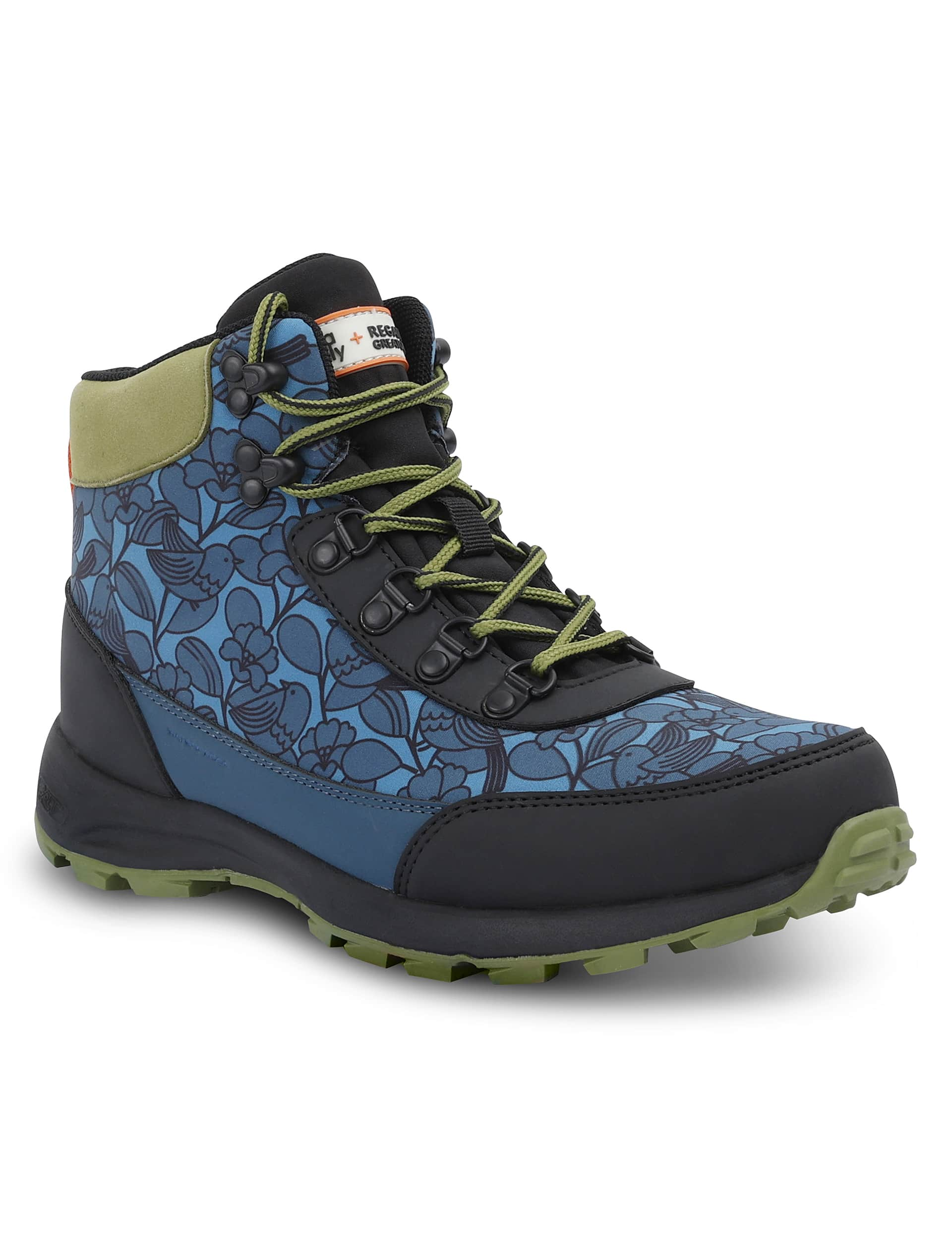 Regatta Women's Orla Kiely Floral Colour Block Hiking Boots - 5 - Blue Mix, Blue Mix,Green Mix