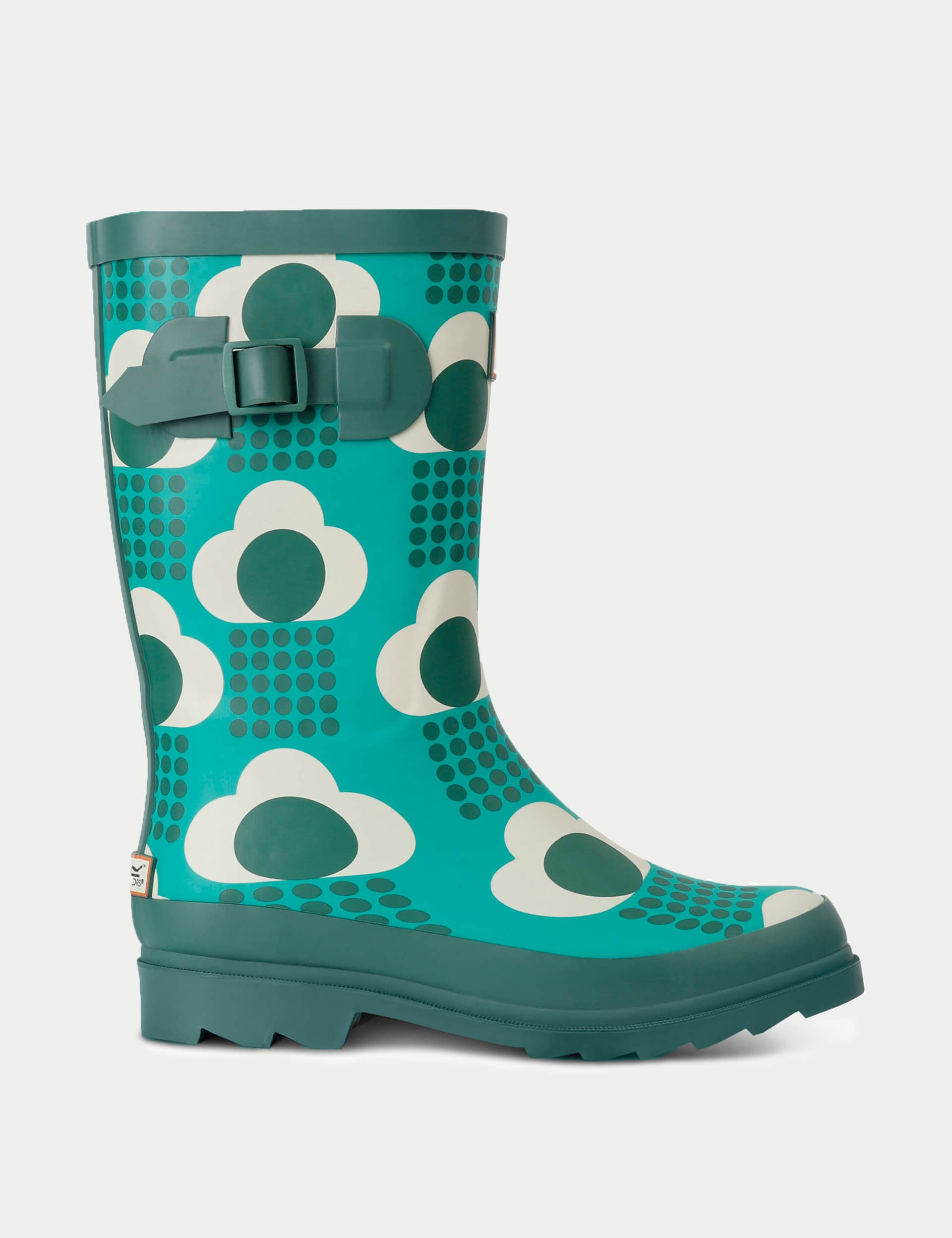 Regatta Women's Orla Kiely Printed Floral Quarter Wellies - 5 - Green Mix, Beige Mix,Green Mix