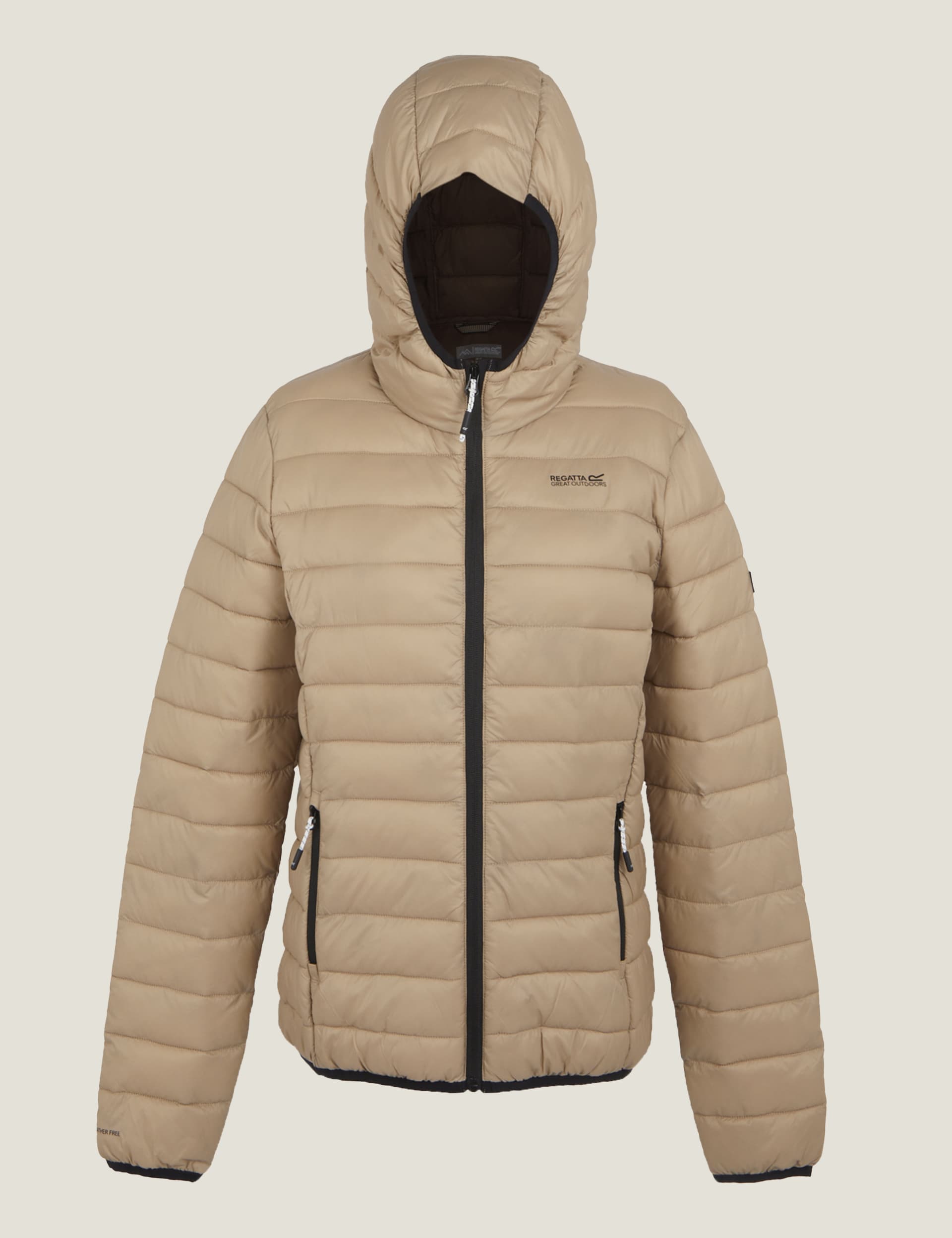 Regatta Women's Marizion Water-Repellent Hooded Padded Coat - 10 - Beige, Navy,Beige