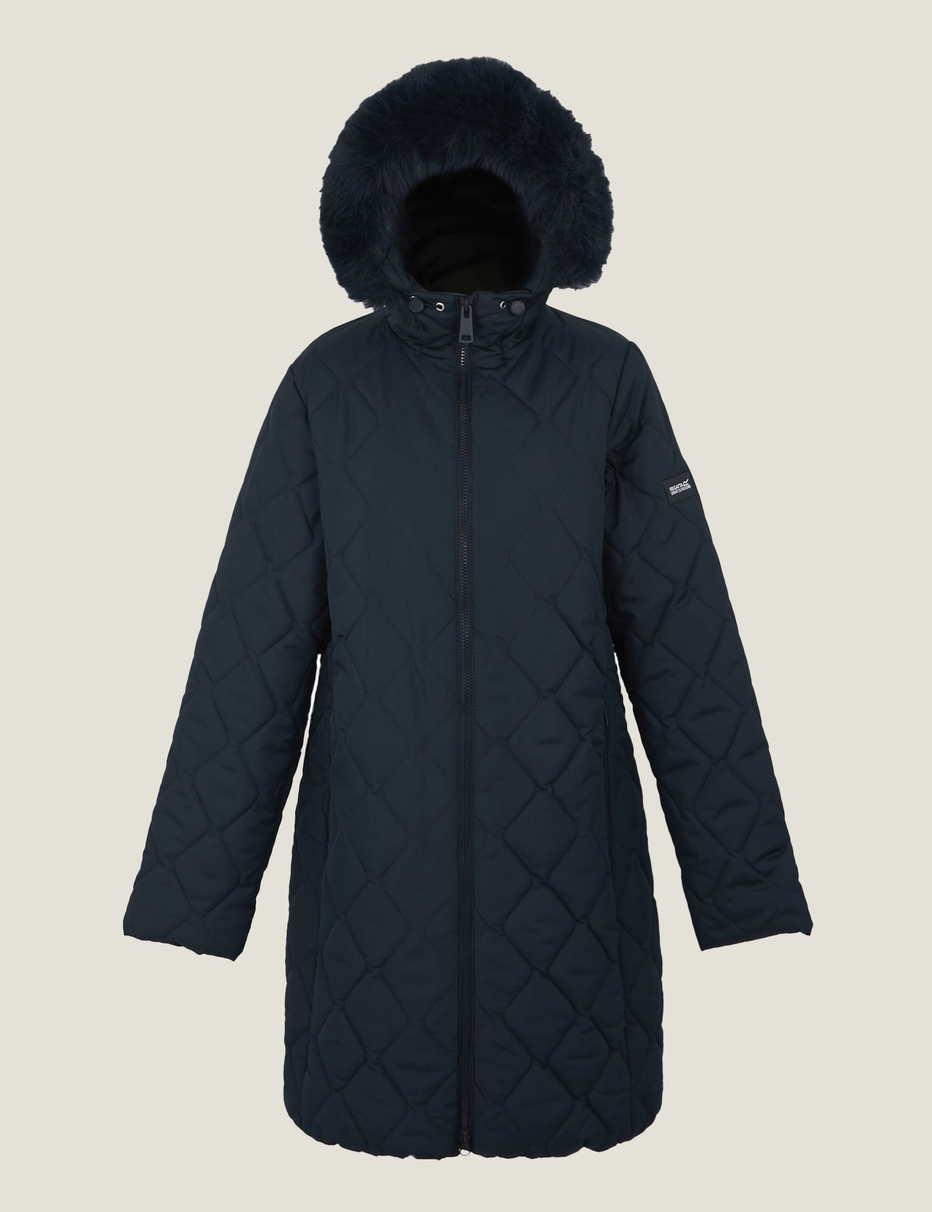 Regatta Women's Fritha III Hooded Padded Longline Coat - 12 - Navy, Navy